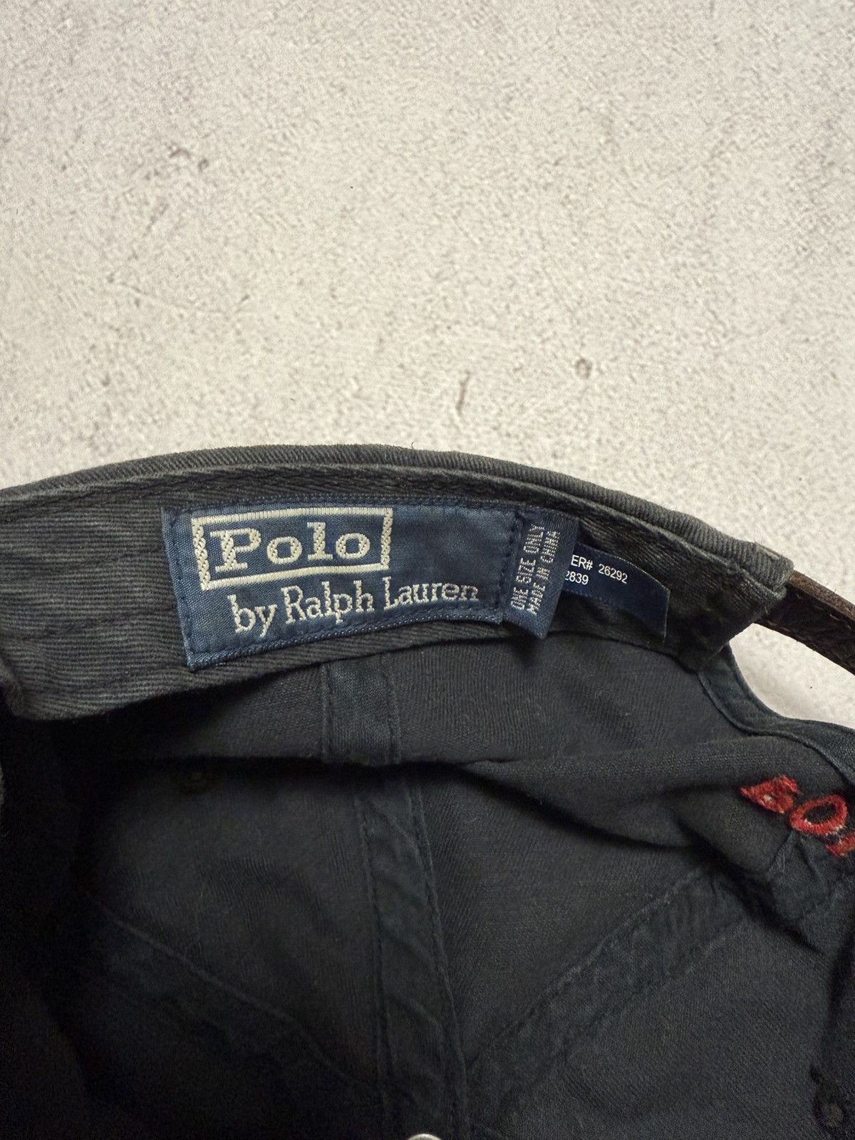 Polo Ralph Lauren × Vintage SICK Polo Ralph Lauren Cap Hat Black Mens Red Horse Y2K 90s Size ONE SIZE - 10 Thumbnail