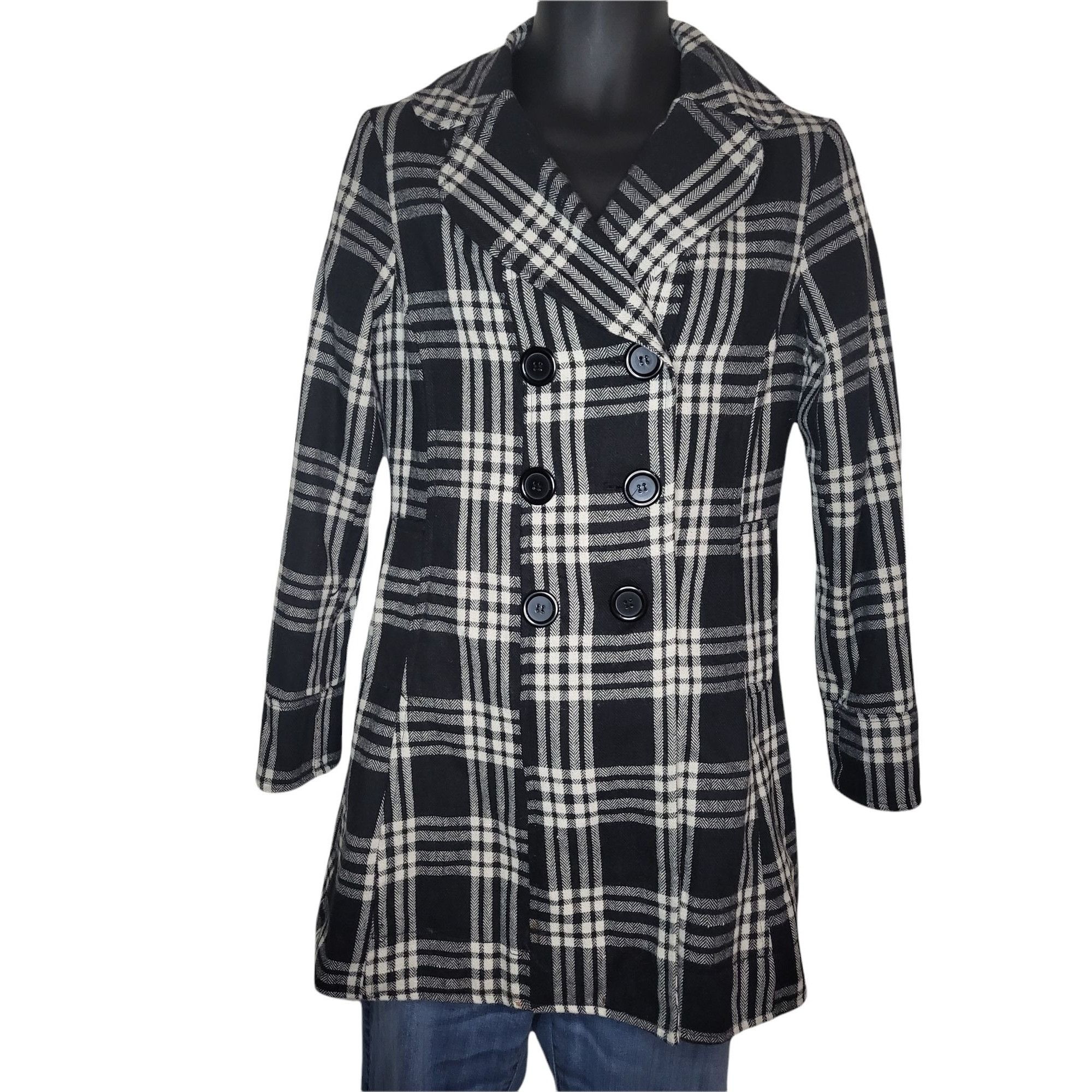 Forever 21 Forever 21 Trench Coat Women Sz M Plaid 6 Button Boho Winter Size M / US 6-8 / IT 42-44 - 1 Thumbnail