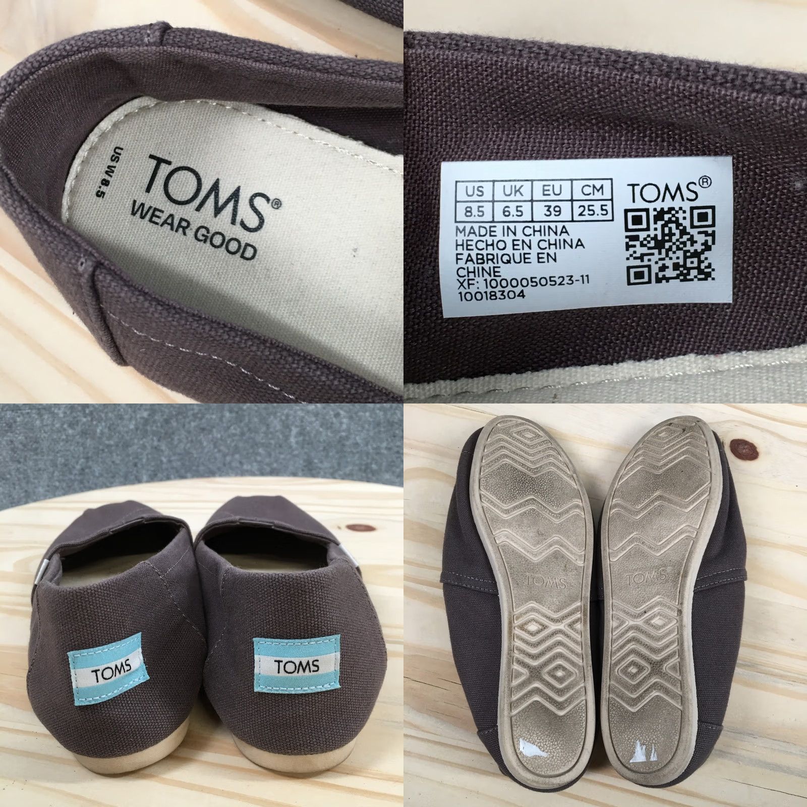 Toms TOMS Alpargata Classic Slip-On Brown Casual Womens 8.5 Closed Toe Low Top Canvas Shoes Size M / US 6-8 / IT 42-44 - 8 Thumbnail