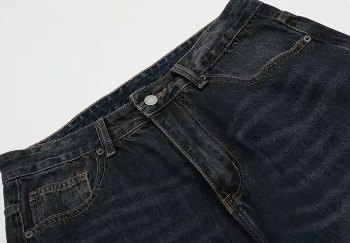Designer × Jean Design Wide Leg Loose Straight Streetwear Jeans Pants Size US 30 / EU 46 - 4 Thumbnail