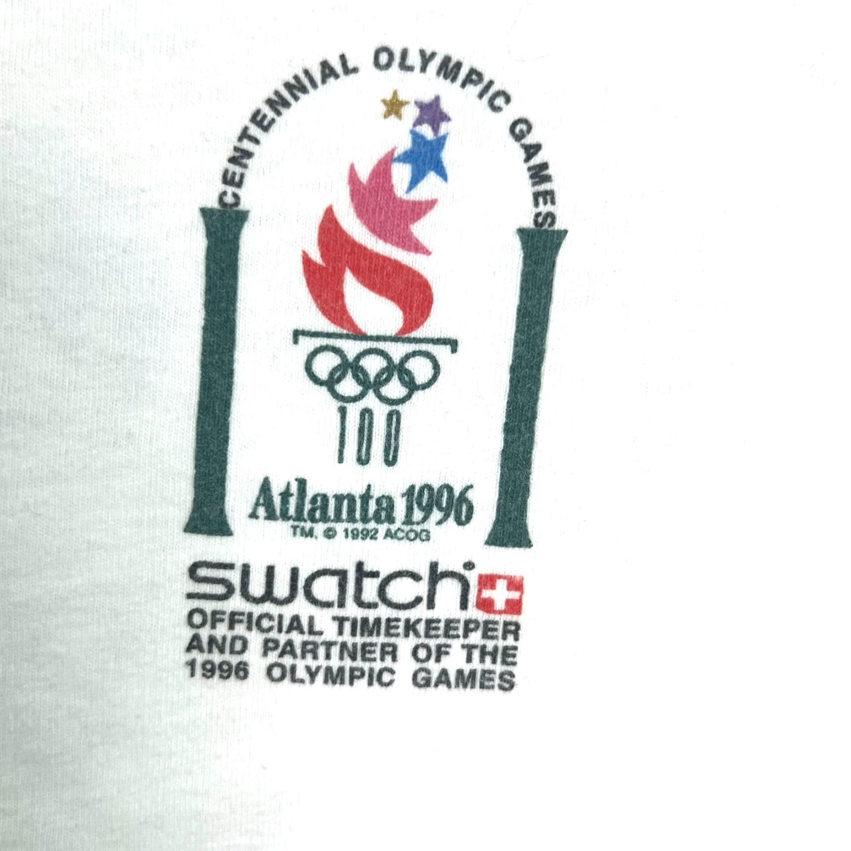 Vintage VINTAGE 1996 Olympic Games Atlanta Swatch T Shirt Adult L White Signed Size US L / EU 52-54 / 3 - 2 Thumbnail