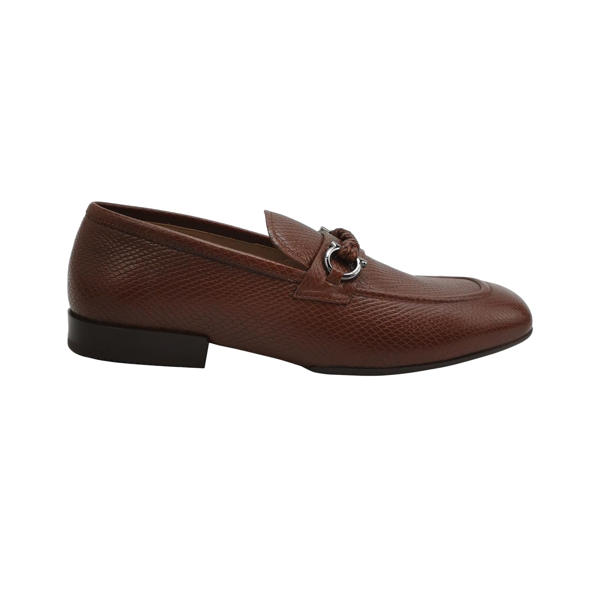 Salvatore Ferragamo Salvatore Ferragamo Pago Gancini Deer Leather Loafers 8.5 Size US 8 / EU 41 - 1 Thumbnail