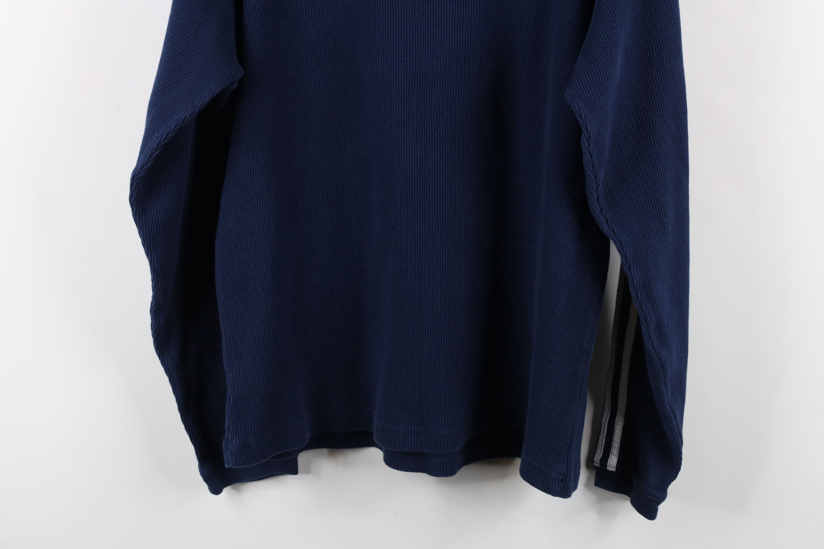 Adidas × Vintage Vintage Adidas Basketball Thermal Waffle Knit T-Shirt Blue Size US XL / EU 56 / 4 - 10 Thumbnail