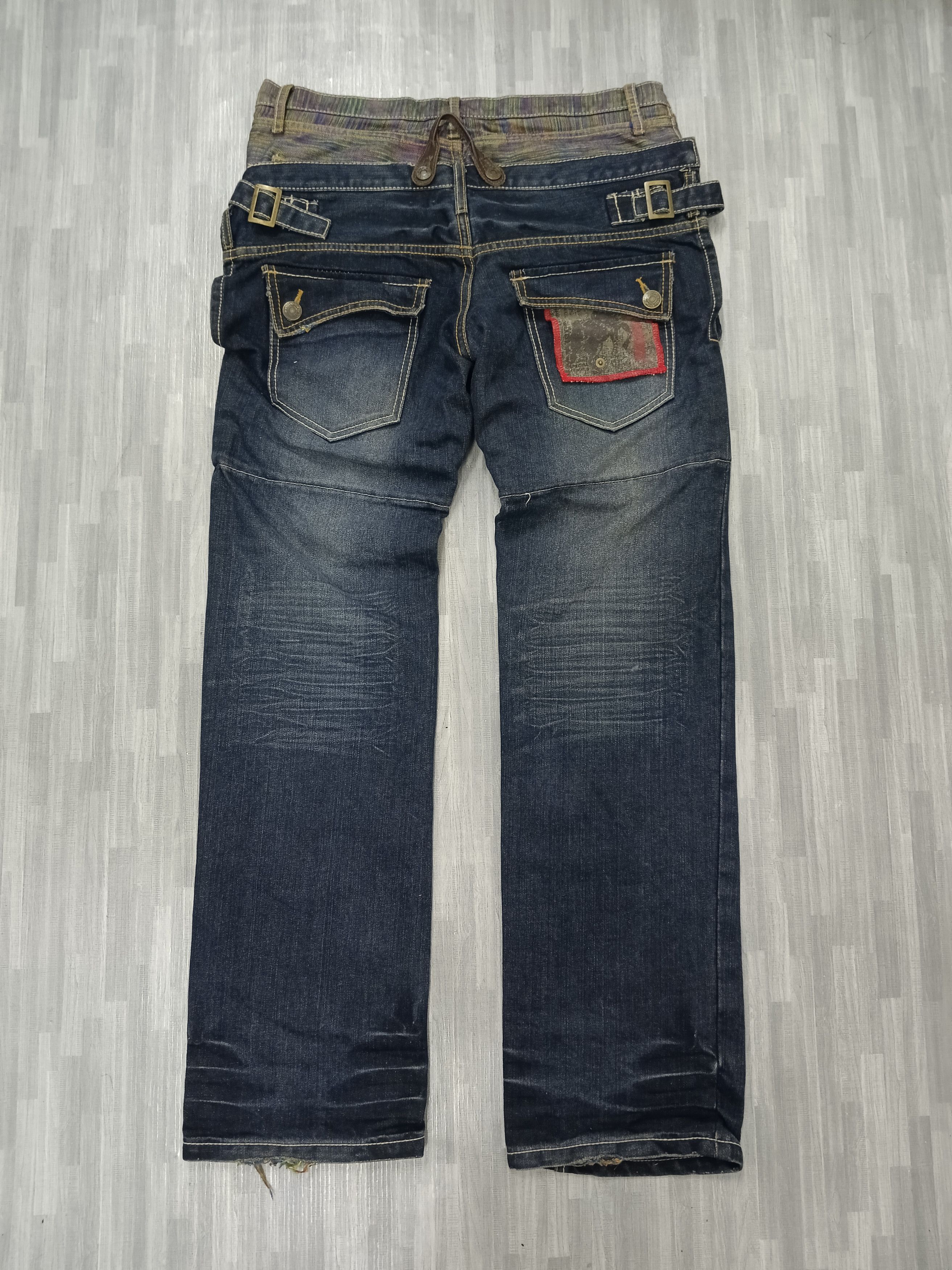 Japanese Brand SICK WASHED GUMU INTERNASIONALE DOUBLE WAIST Size US 33 - 5 Thumbnail