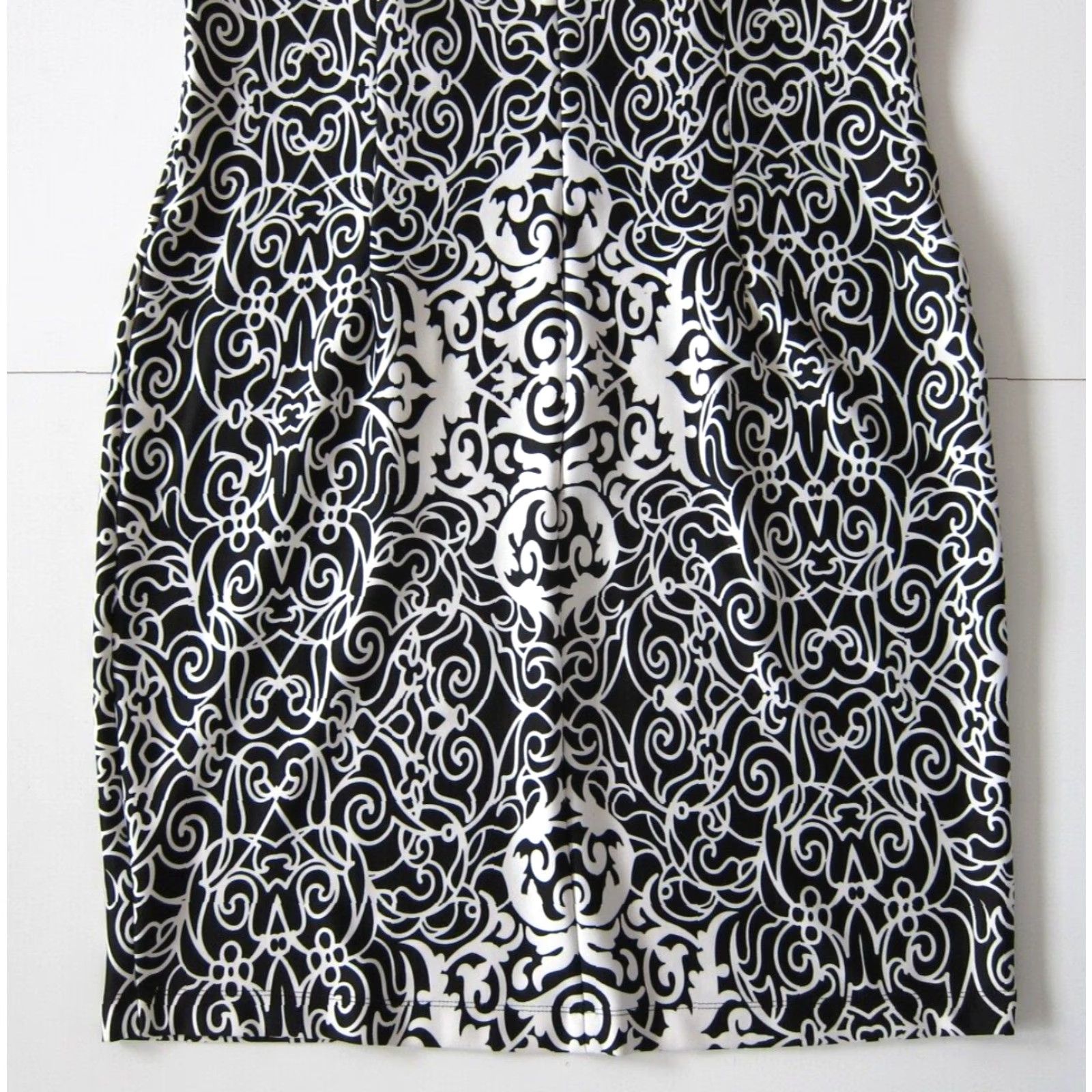 Vintage VINTAGE R&K Black White Floral Paisley Sleeveless Shift Sheath A-Line Tunic Dress 18W Size XXL / US 16-18 / IT 52-54 - 7 Thumbnail