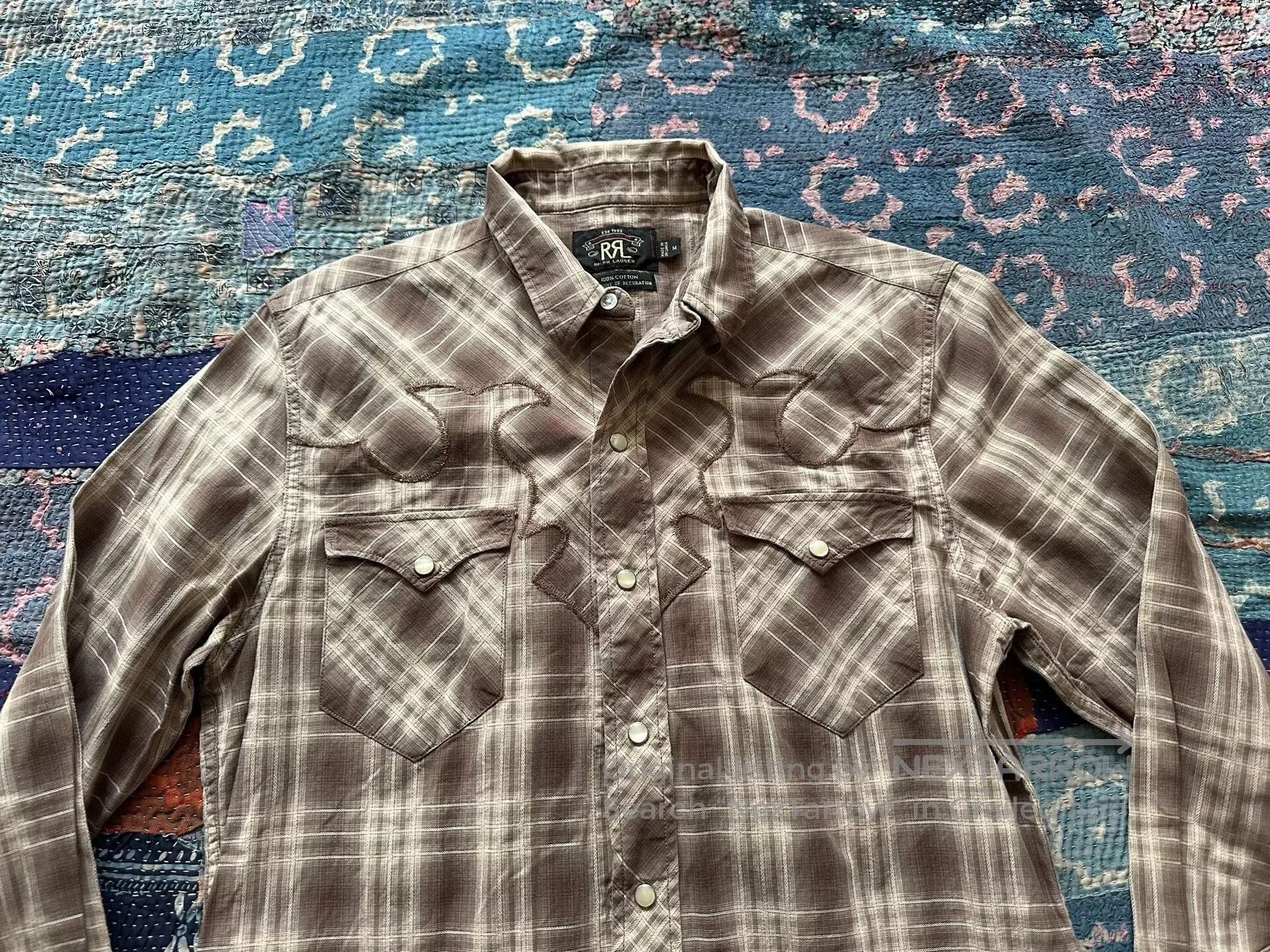 RRL Ralph Lauren rrl western plaid long sleeve shirt. Size US M / EU 48-50 / 2 - 3 Thumbnail