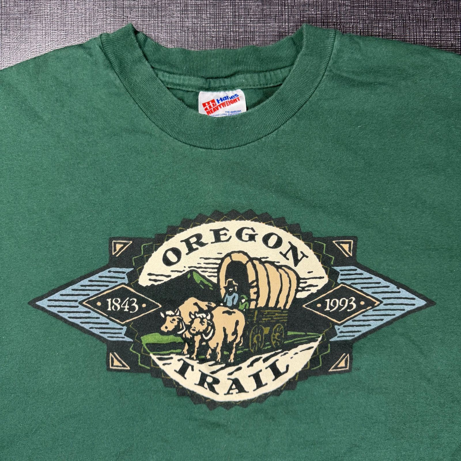 Hanes Vintage 90s Heavyweight Oregon Trail Tee Large Single Stitch Size US L / EU 52-54 / 3 - 4 Thumbnail