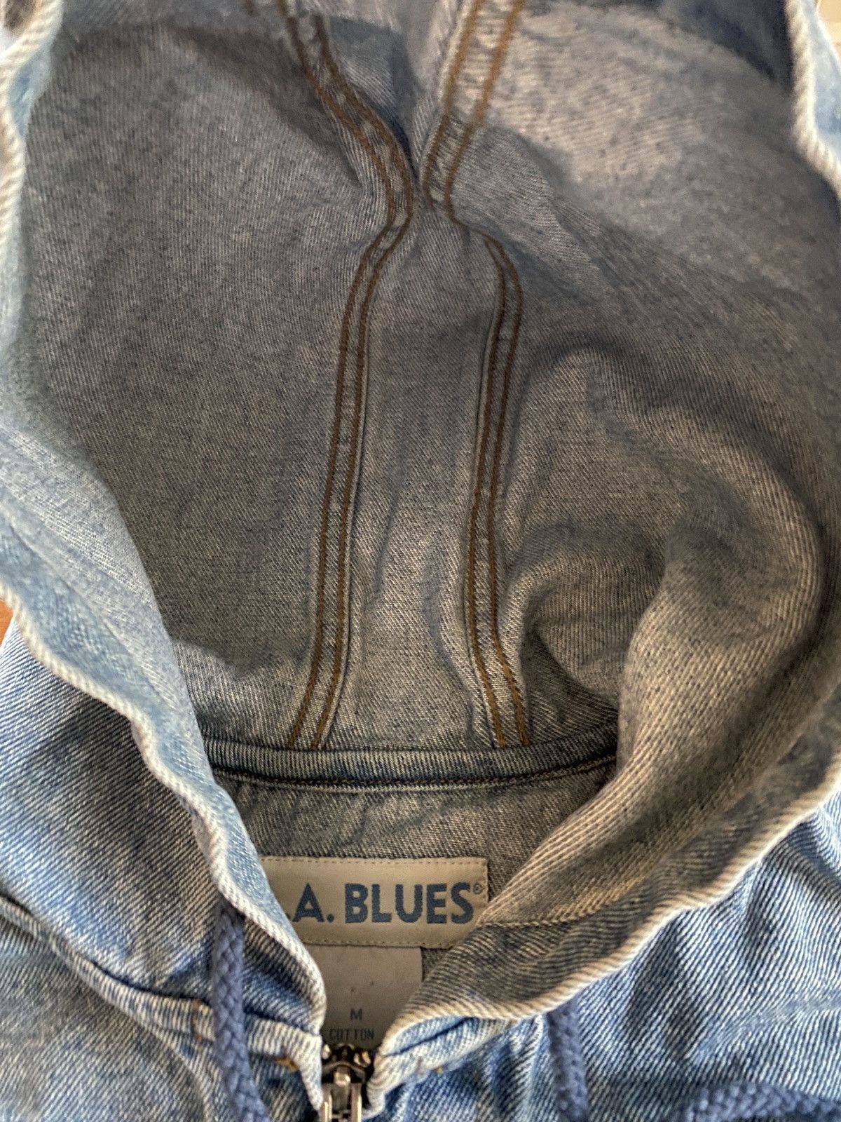 Vintage Vintage 90’s LA Blues Full Zip Hoodie Denim Jean Jacket Size US S / EU 44-46 / 1 - 4 Thumbnail