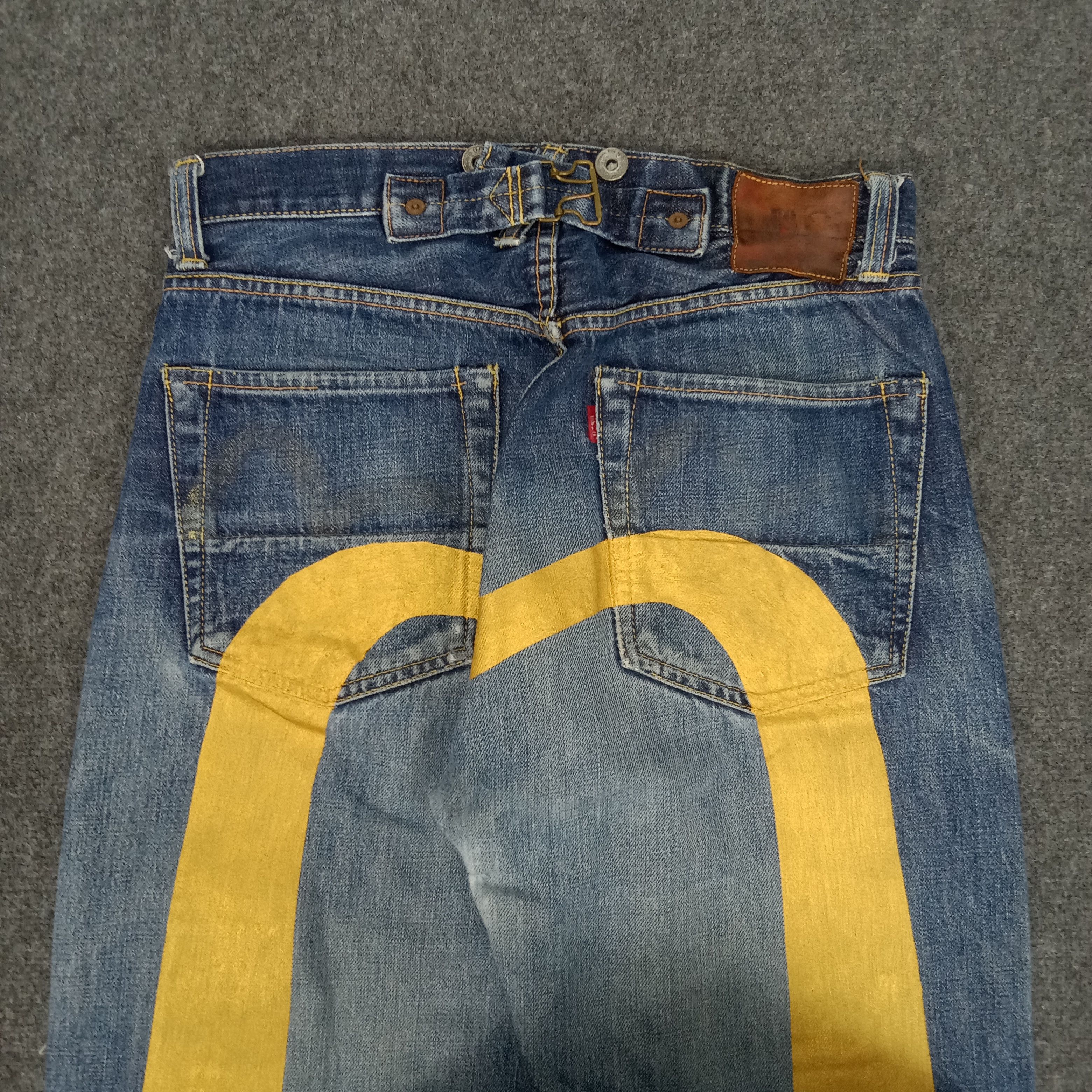 Evisu × Vintage Evis Japanese Brand Daicock Custom Art Denim Jeans Size US 28 / EU 44 - 2 Thumbnail