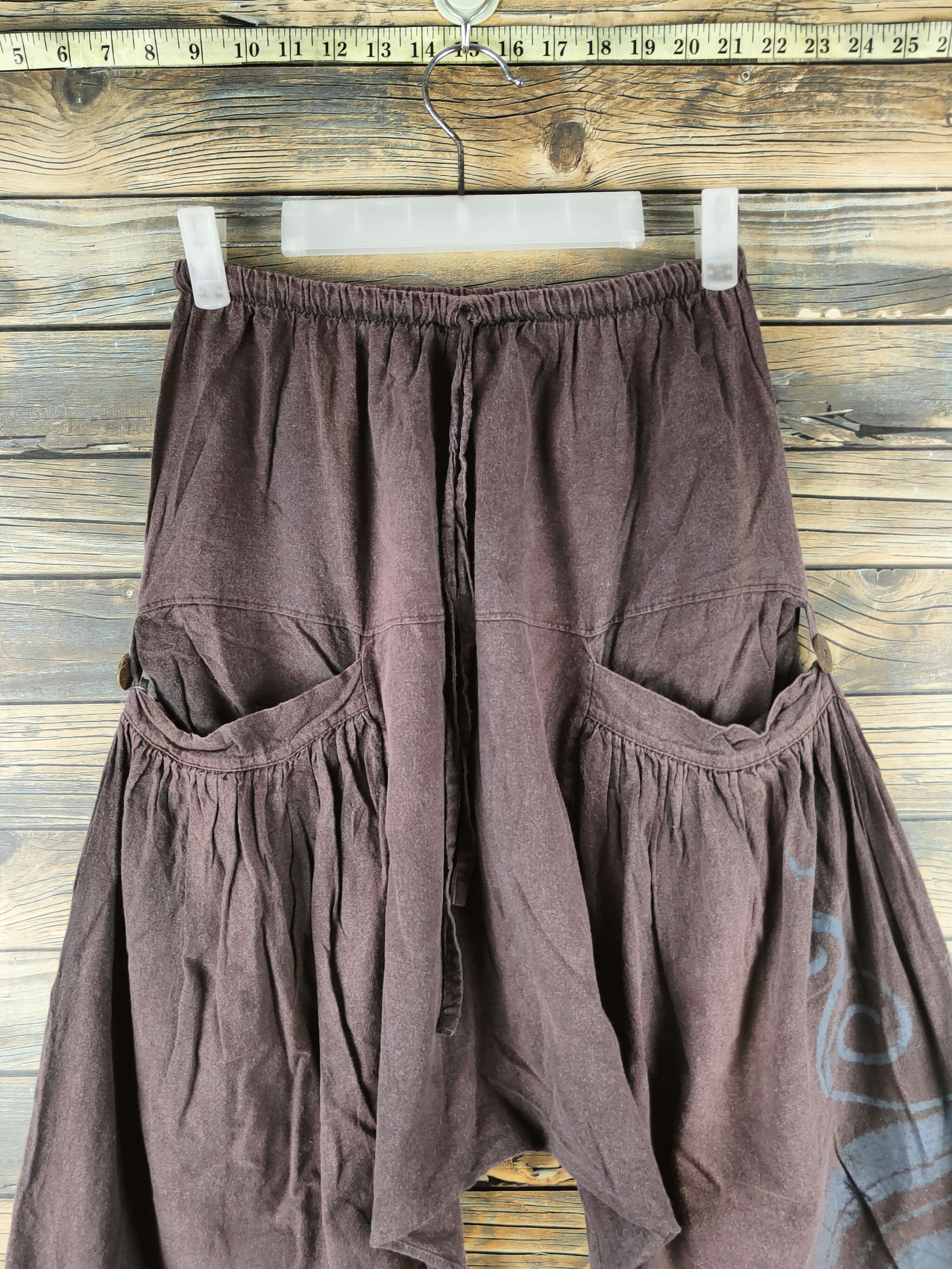 Japanese Brand DL Japanese Brand Brown Casual Baggy Pants #46-329 Size 26" / US 2 / IT 38 - 2 Thumbnail