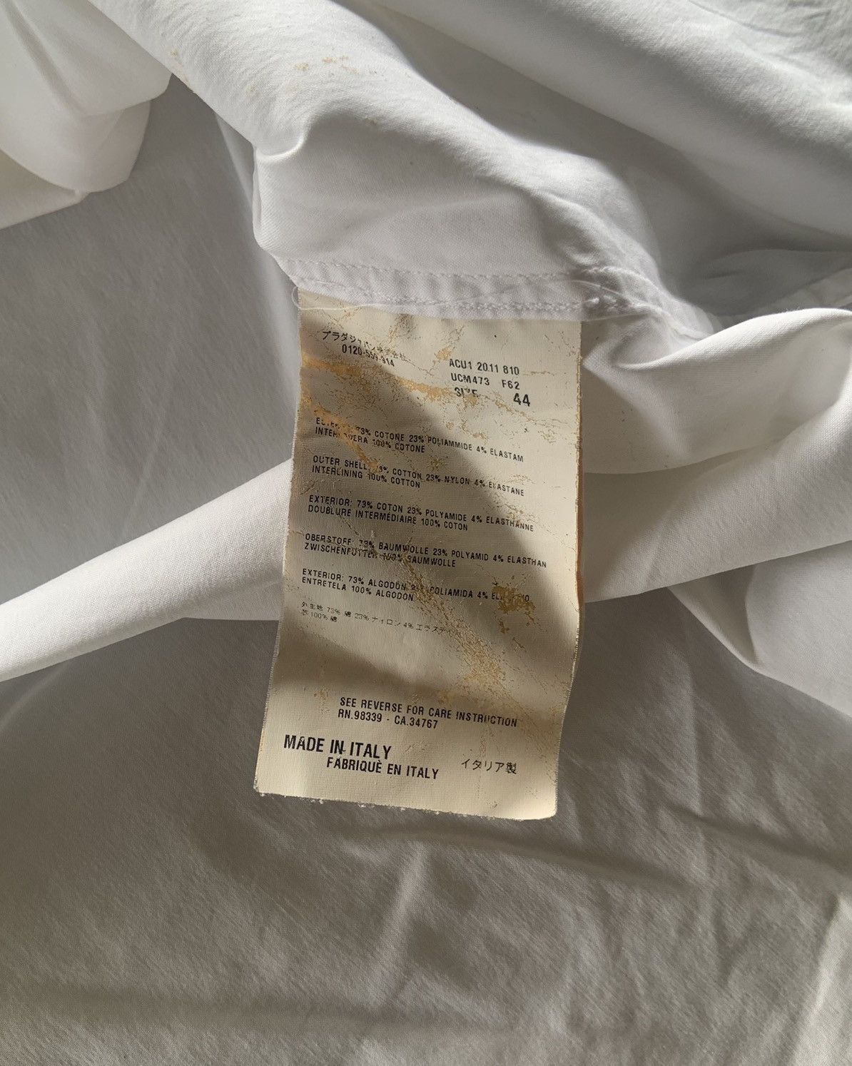 Prada Prada Milano White Button Up Shirt Size US XL / EU 56 / 4 - 4 Thumbnail