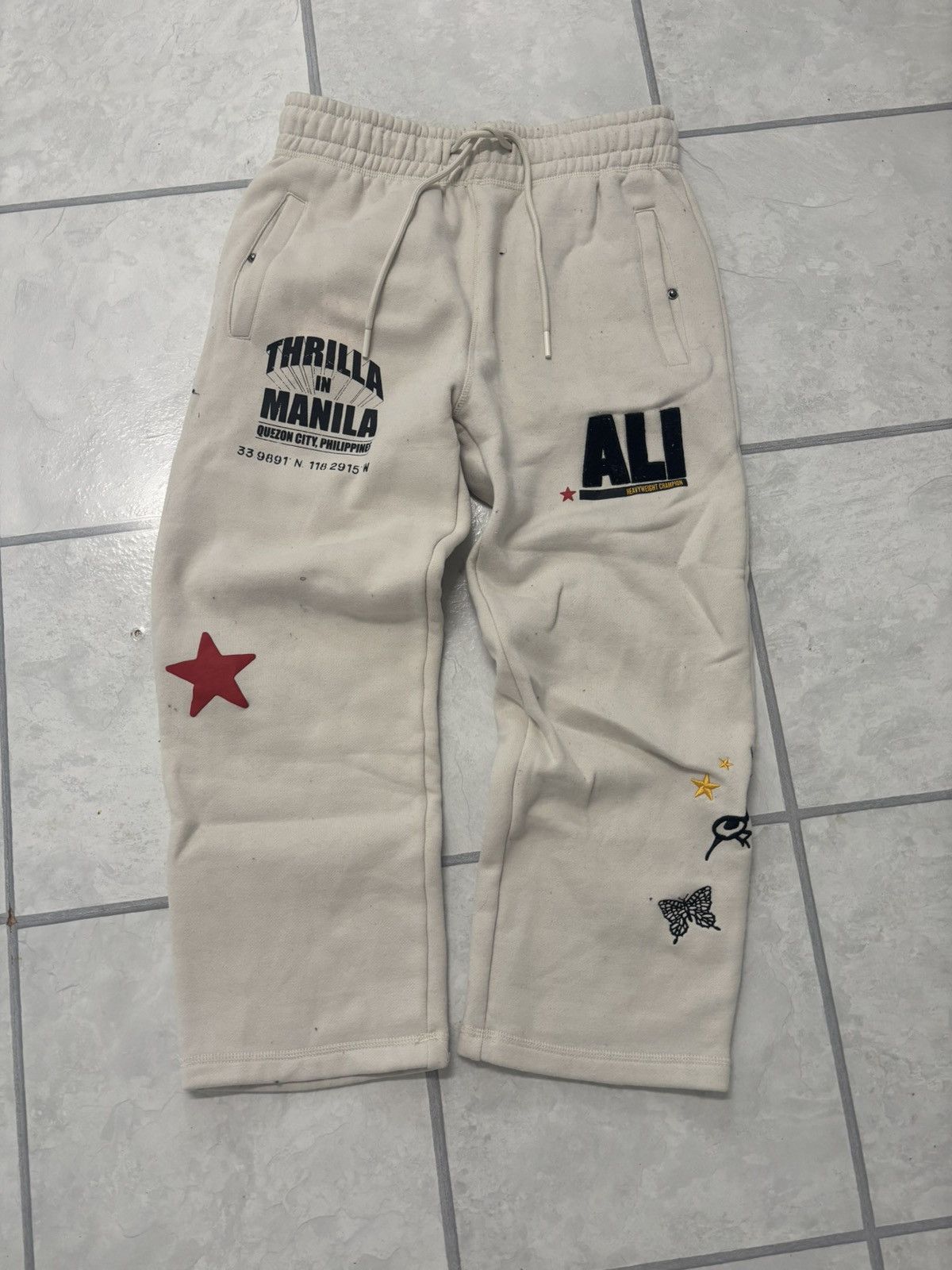Other Brand new muhammad ali shoe palace beige baggy sweats mens S Size US 28 / EU 44 - 1 Thumbnail