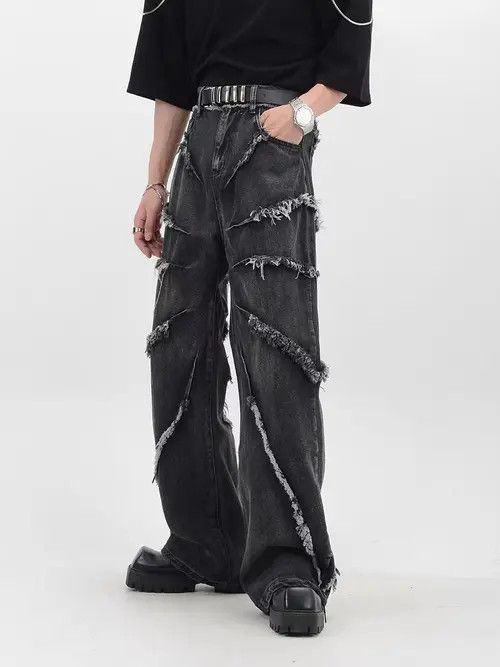 VIBE Raw edge wide-leg jeans with retro design Size US 32 / EU 48 - 6 Thumbnail