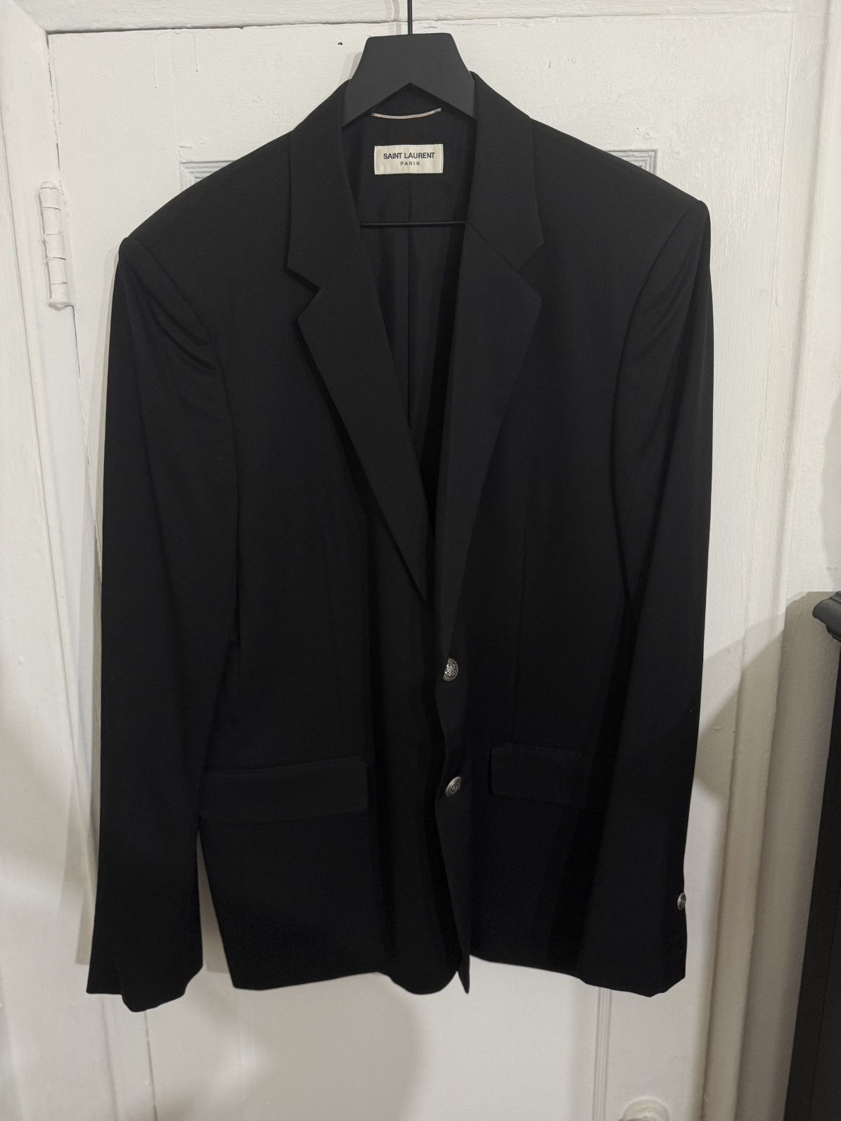 Saint Laurent Paris F/W16 Palladium Miltary Blazer *Rare* Size 54R - 1 Thumbnail
