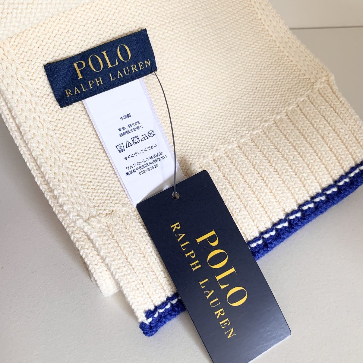Polo Ralph Lauren Ralph Lauren polo bear embroidered scarf 100% cotton Size ONE SIZE - 4 Thumbnail