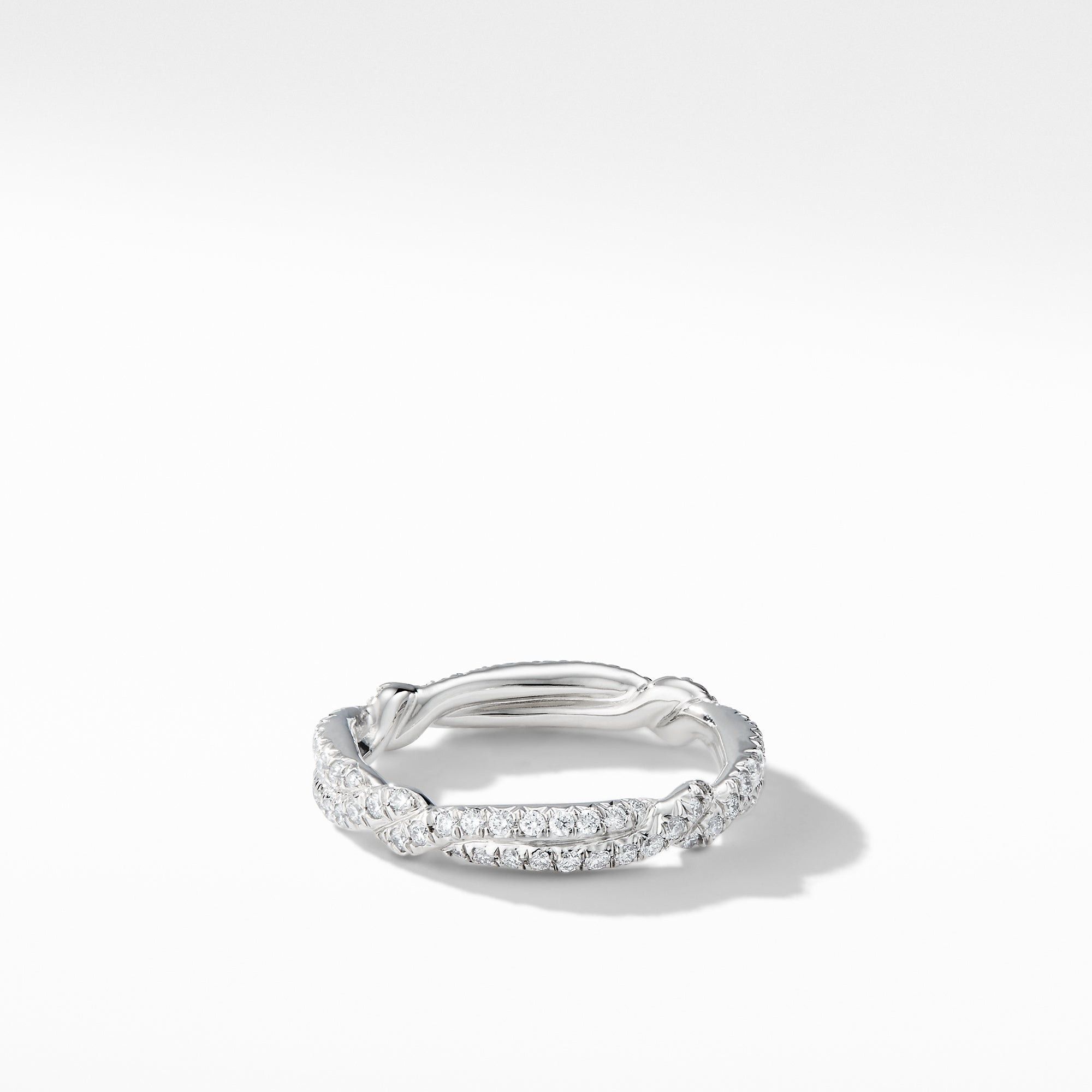 David Yurman o1w1db10325 Ring in Platinum with Diamonds & 3.3mmin Silver Size ONE SIZE - 1 Thumbnail