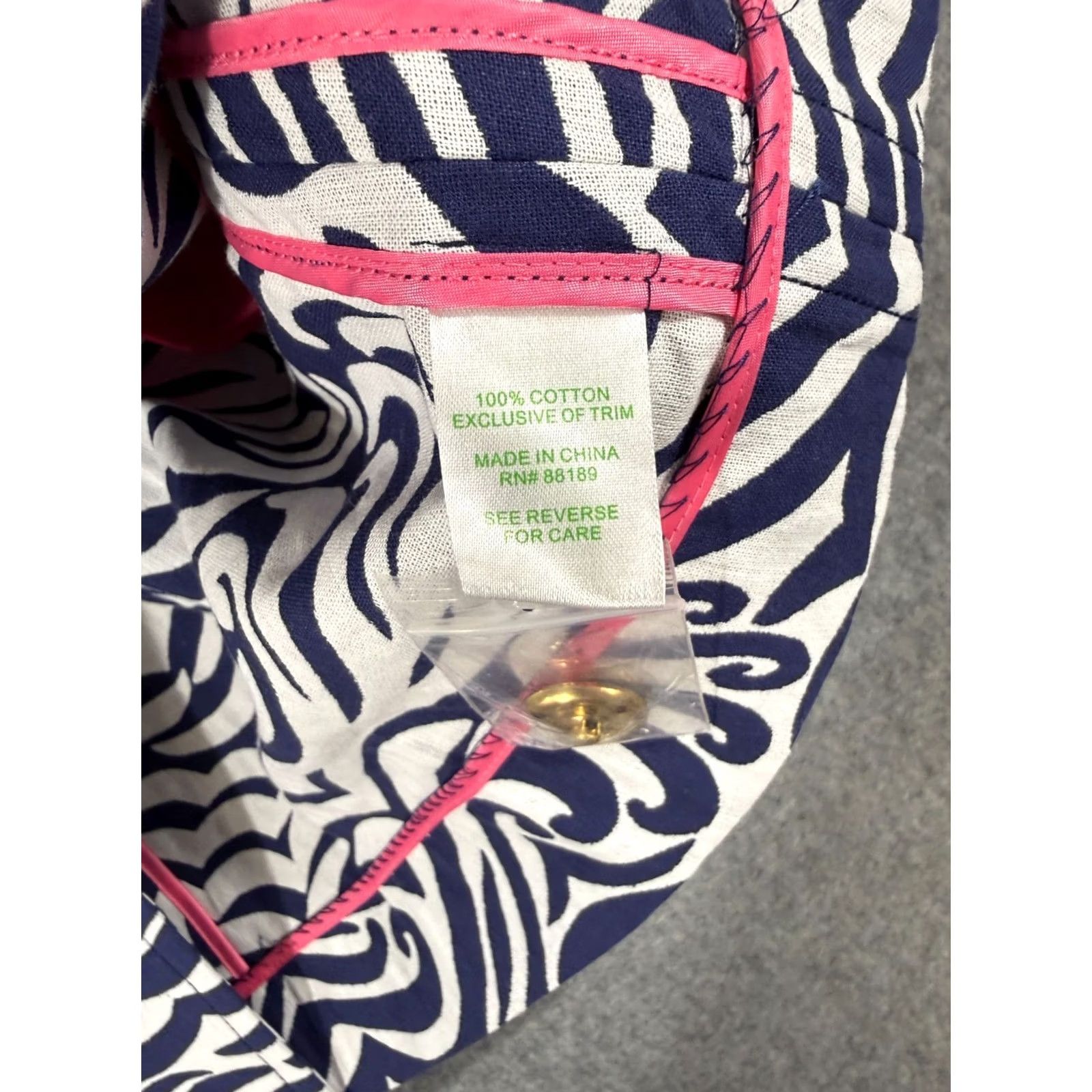 Lilly Pulitzer Lilly Pulitzer Overcoat Jacket Womens M Blue White Abstract Swirl Print Pockets Long Sleeve Size M / US 6-8 / IT 42-44 - 7 Thumbnail