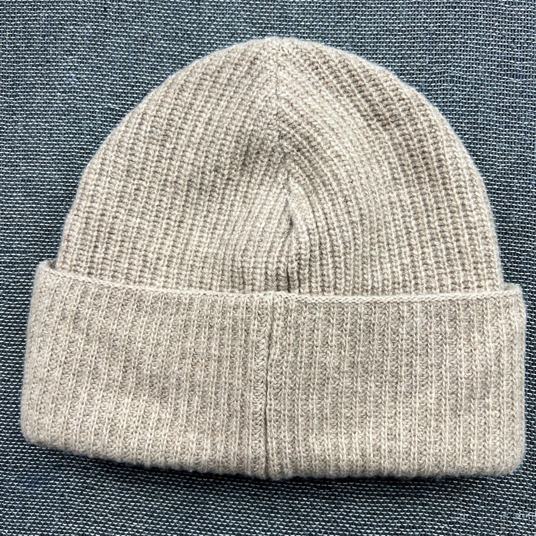 Tom Wood Tom Wood Beanie Hat One Size 100% Wool Unisex Adults Beige Beanie Cuffed Ribbon Norway Vintage No Size ONE SIZE - 2 Thumbnail