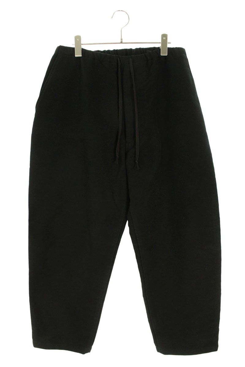 COMOLI AW25 Moleskin Drawstring Long Pants Black Size 32