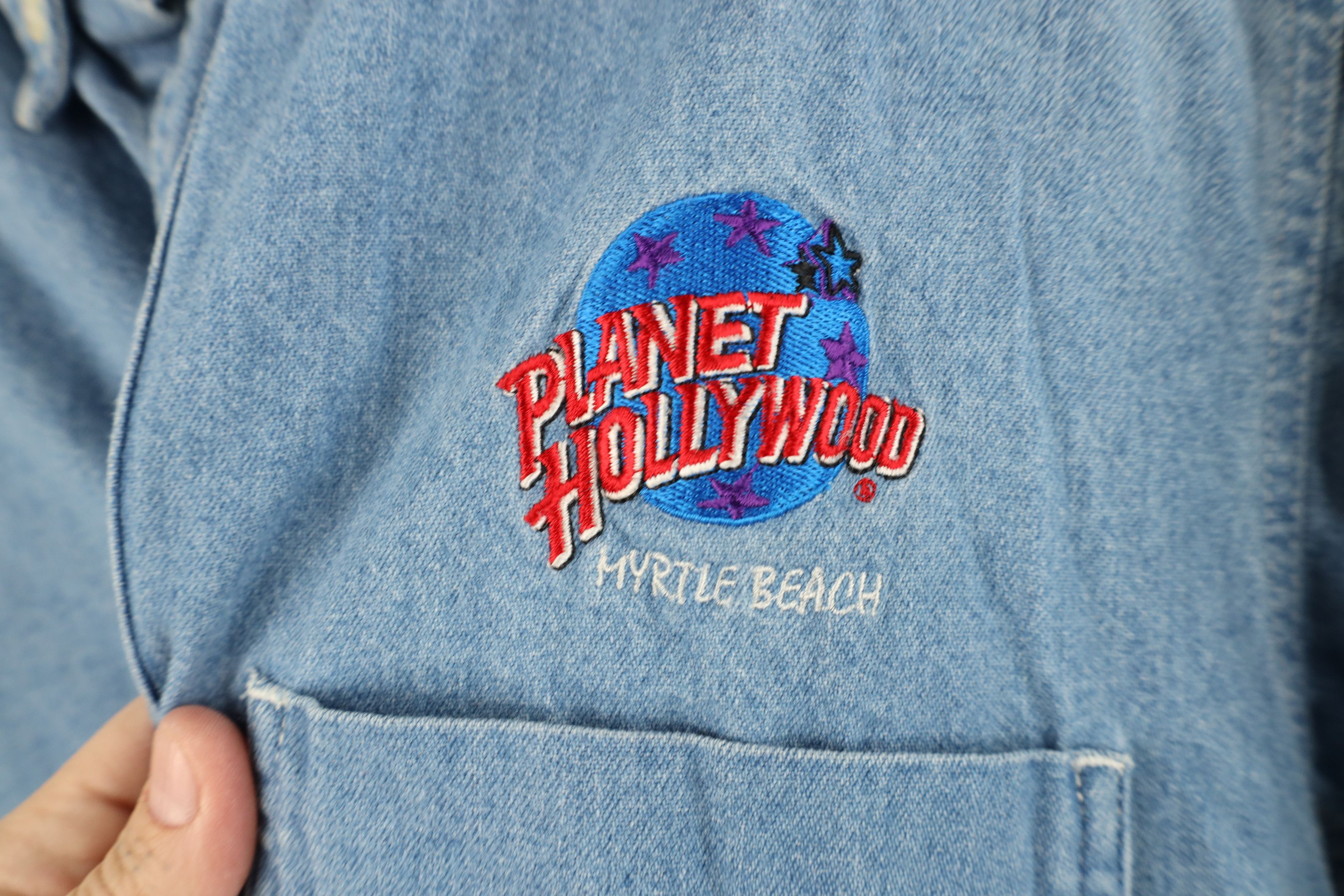 Vintage Vintage 90s Planet Hollywood Beach Denim Button Down Shirt Size US S / EU 44-46 / 1 - 4 Thumbnail