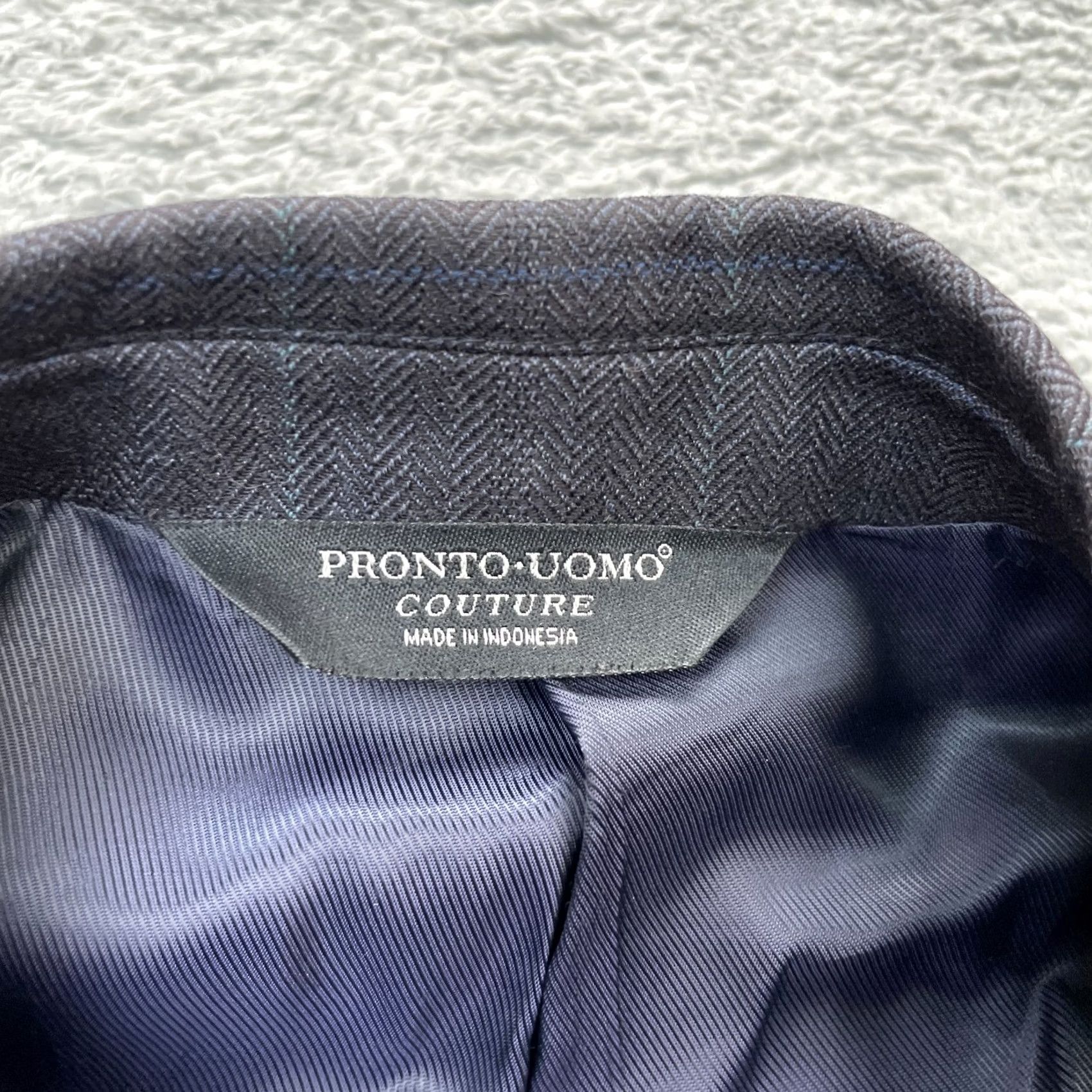 Pronto Uomo Pronto Uomo Blazer Mens 38 Blue Wool Coat Double-Vented Notch Lapel Two-Button Single-Breasted City Preppy Tuxedo Size US 38 / EU 54 - 4 Thumbnail