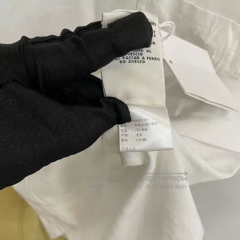 Hermes Hermes White Embroidered Pocket T-Shirt, New with Tag Size XXS / US 00 / IT 34 - 5 Thumbnail