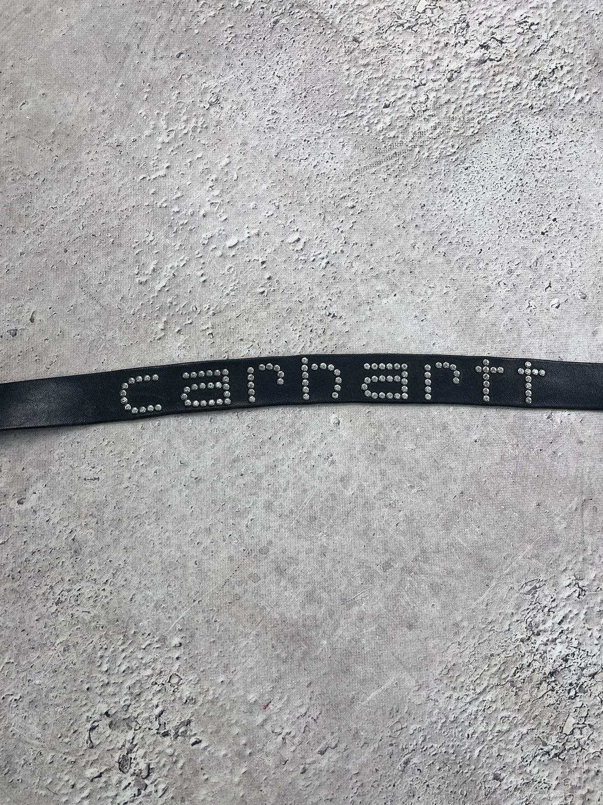 Carhartt × Vintage VINTAGE Y2K METAL LOGO CARHARTT LEATHER BELT Size 34 - 7 Thumbnail