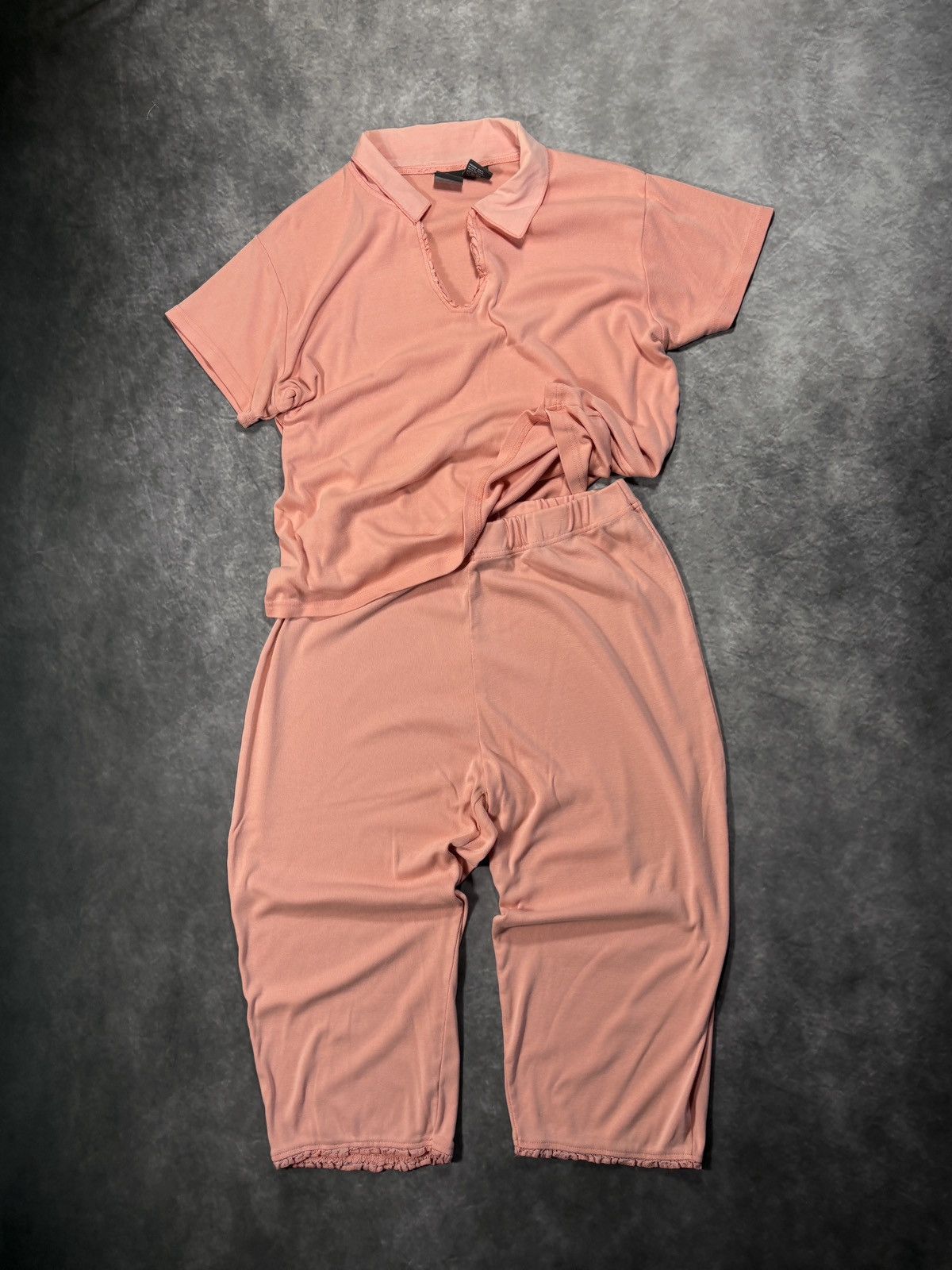 Bill Blass Vintage Pyjama Set Two Piece Beachwear Lounge 90s Cotton Size 30" / US 8 / IT 44 - 1 Thumbnail