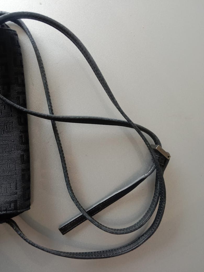 Fendi FENDI Zucchino Canvas Mamma Baguette Crossbody Black Bag Size ONE SIZE - 5 Thumbnail