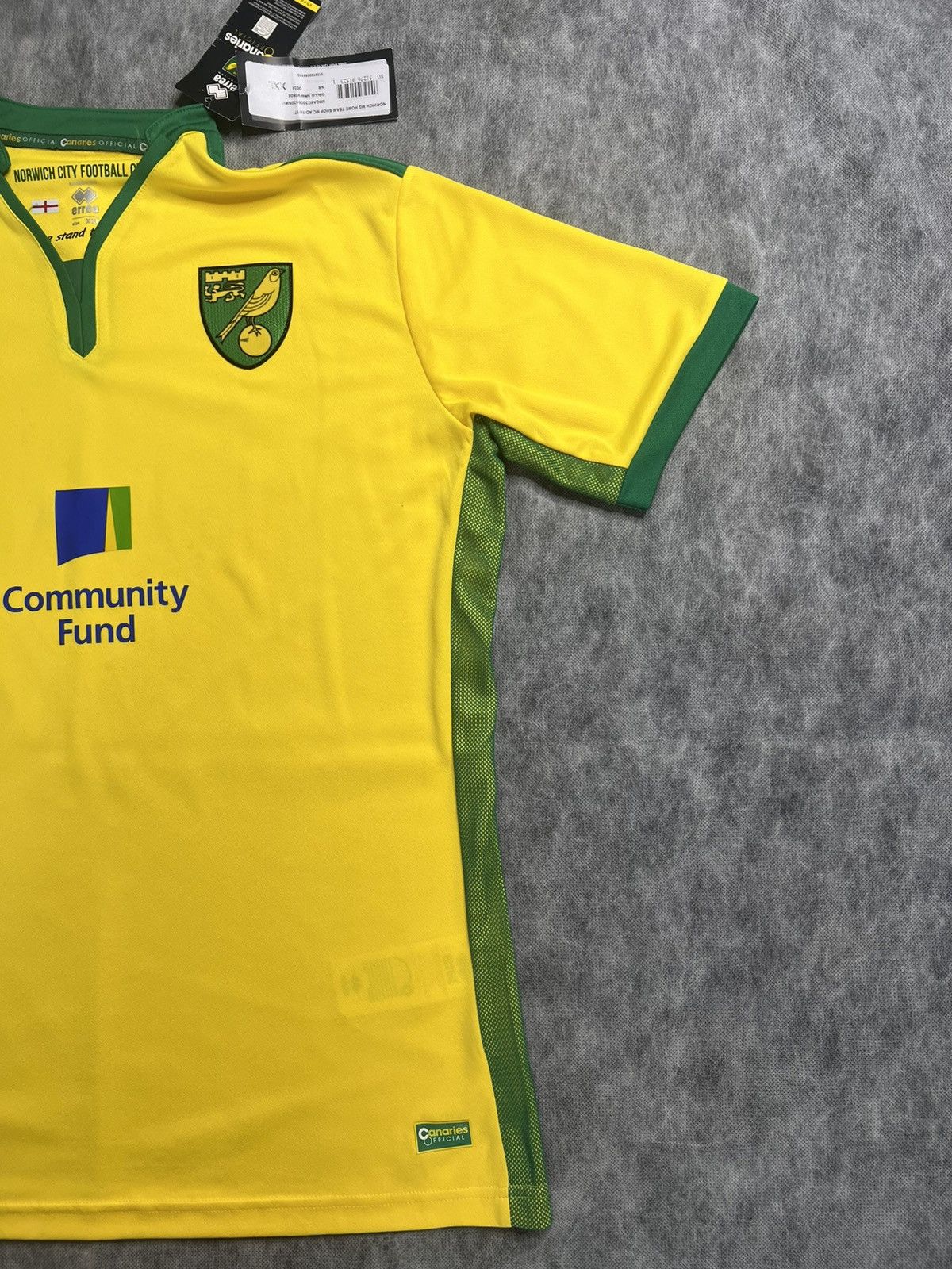 Errea Norwich City Football Shirt Errea XXL Home Kit Jersey 2016 Size US XXL / EU 58 / 5 - 4 Thumbnail