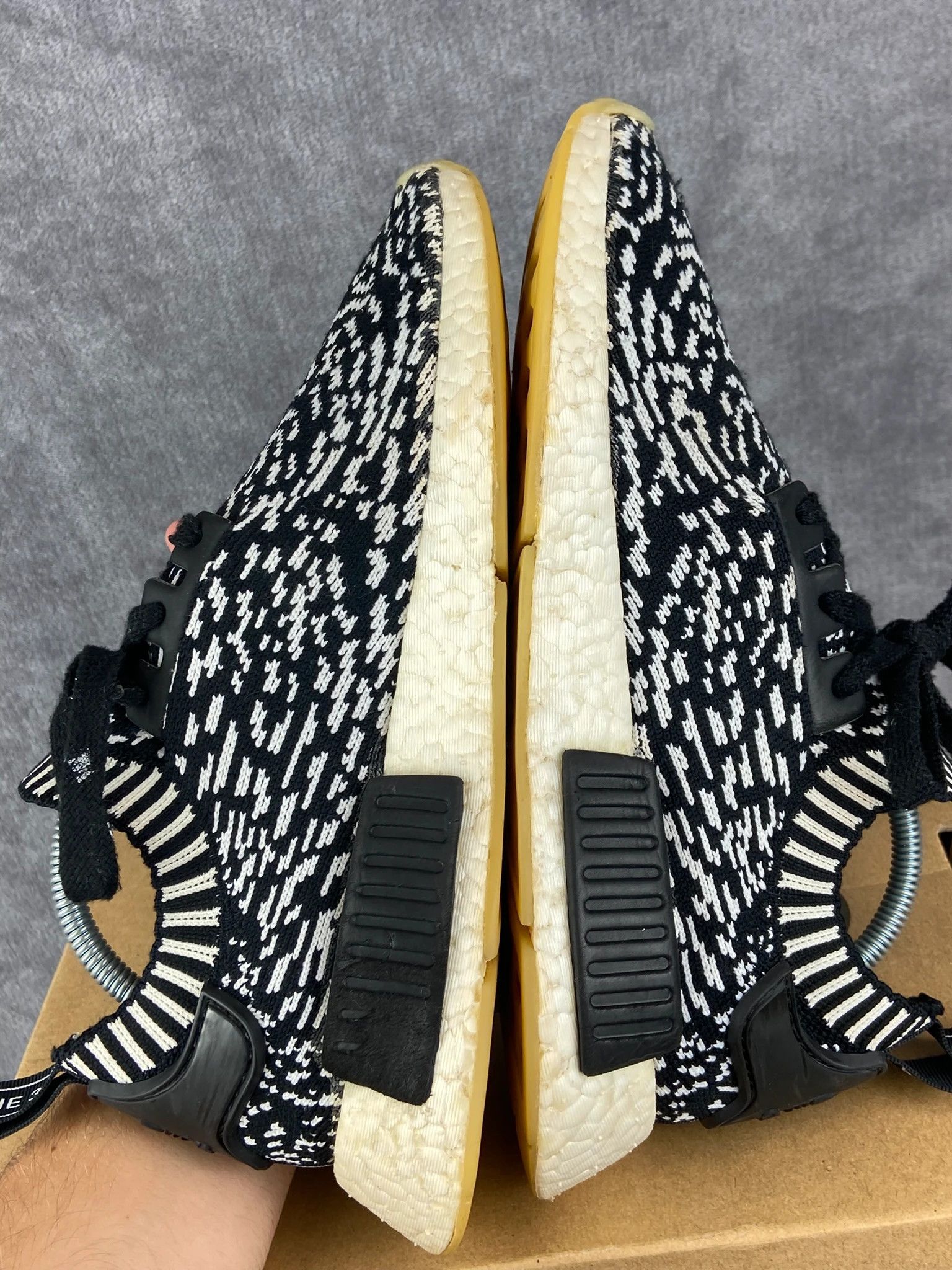 Adidas Adidas NMD R1 zebra black white sneakers boost streetwear Size US 8 / IT 38 - 8 Thumbnail