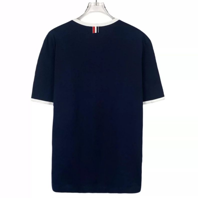 Thom Browne Thom browne Dark blue round-neck cotton short-sleeved T-shi Size US S / EU 44-46 / 1 - 2 Thumbnail