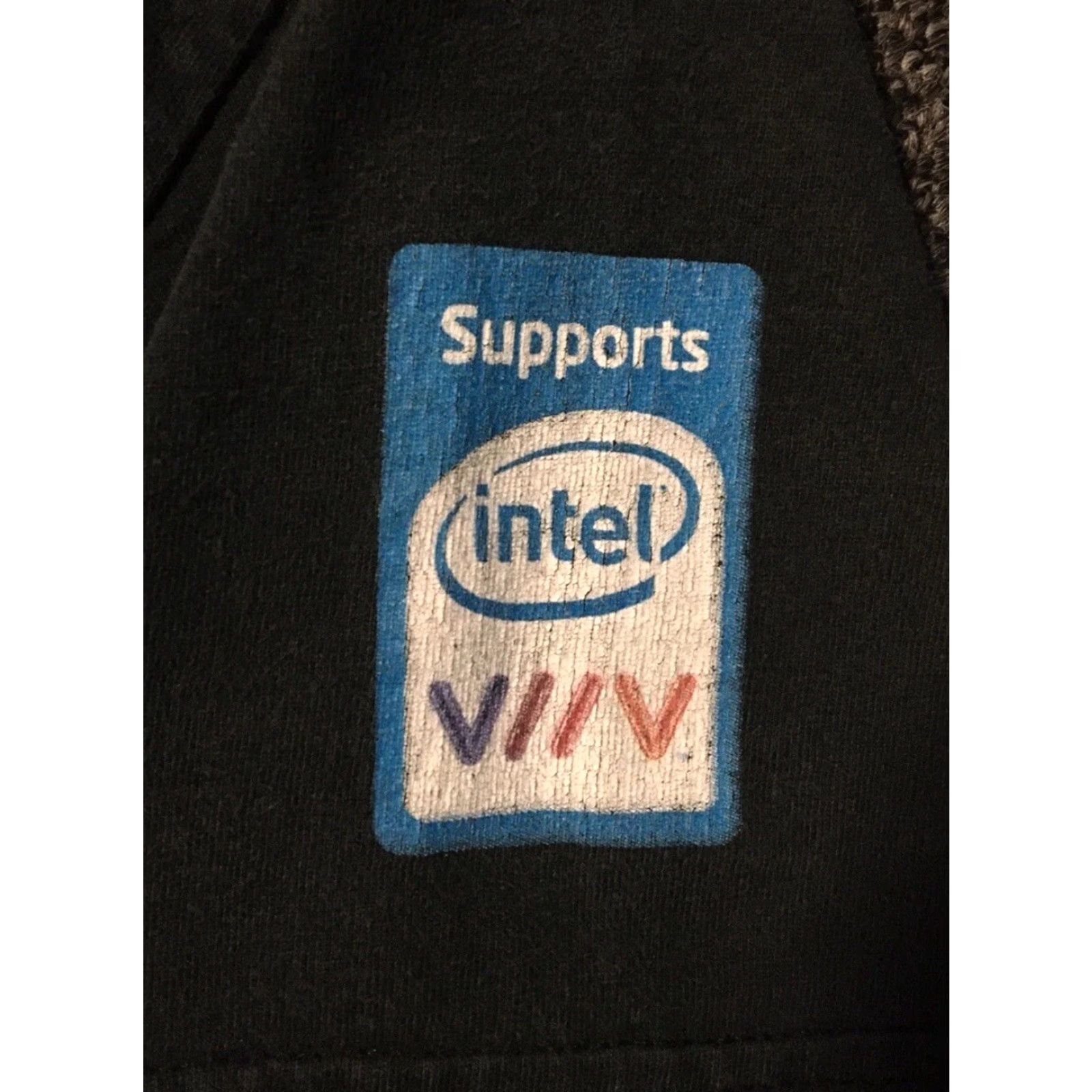 Apple Vtg Intel MSI Computer Faded Distress Promo Shirt L Internet Apple Grunge 90 Y2K Size US L / EU 52-54 / 3 - 5 Thumbnail