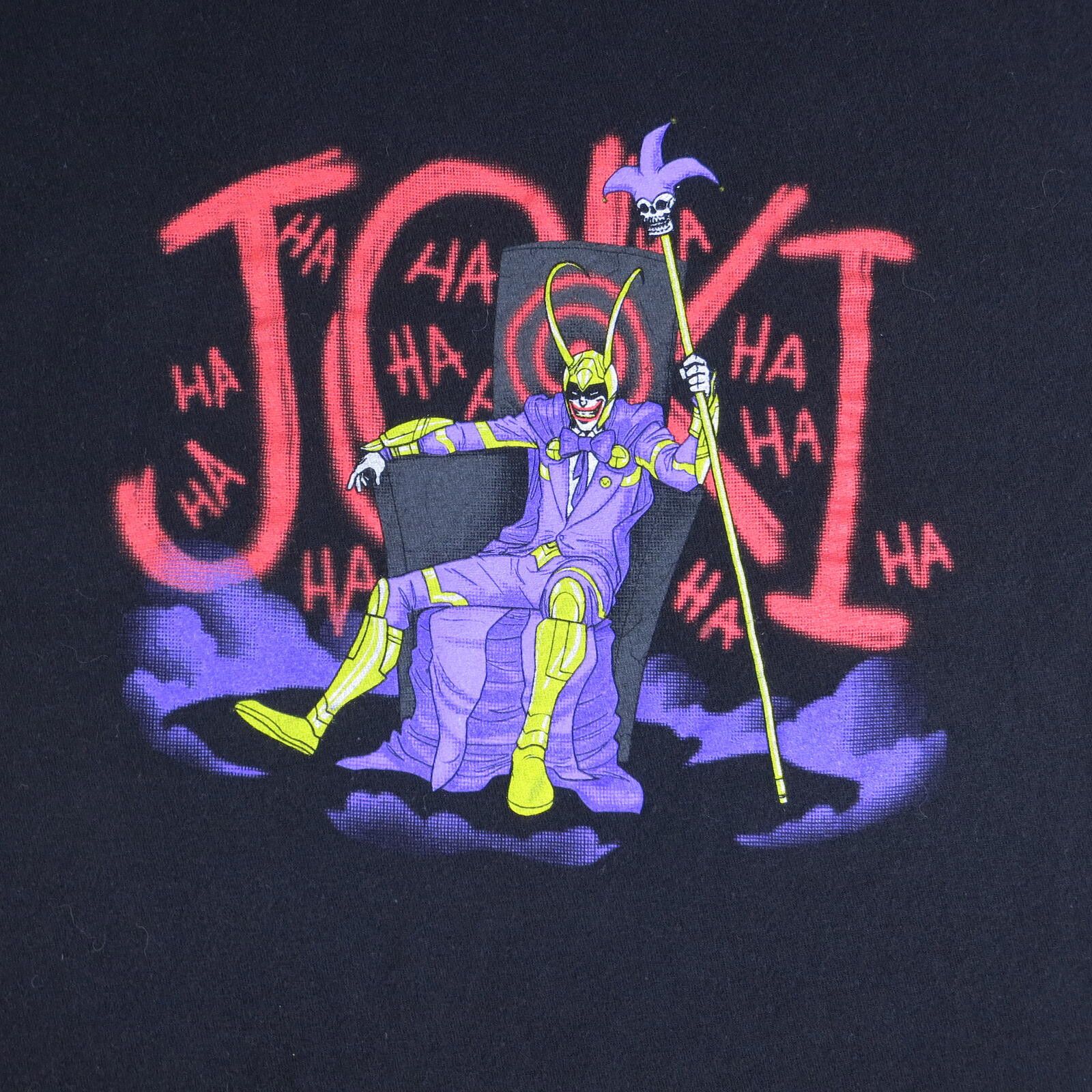 Tultex Vintage Joki Loki Smite the Joker Graphic Black T-Shirt XL Size US XL / EU 56 / 4 - 2 Thumbnail
