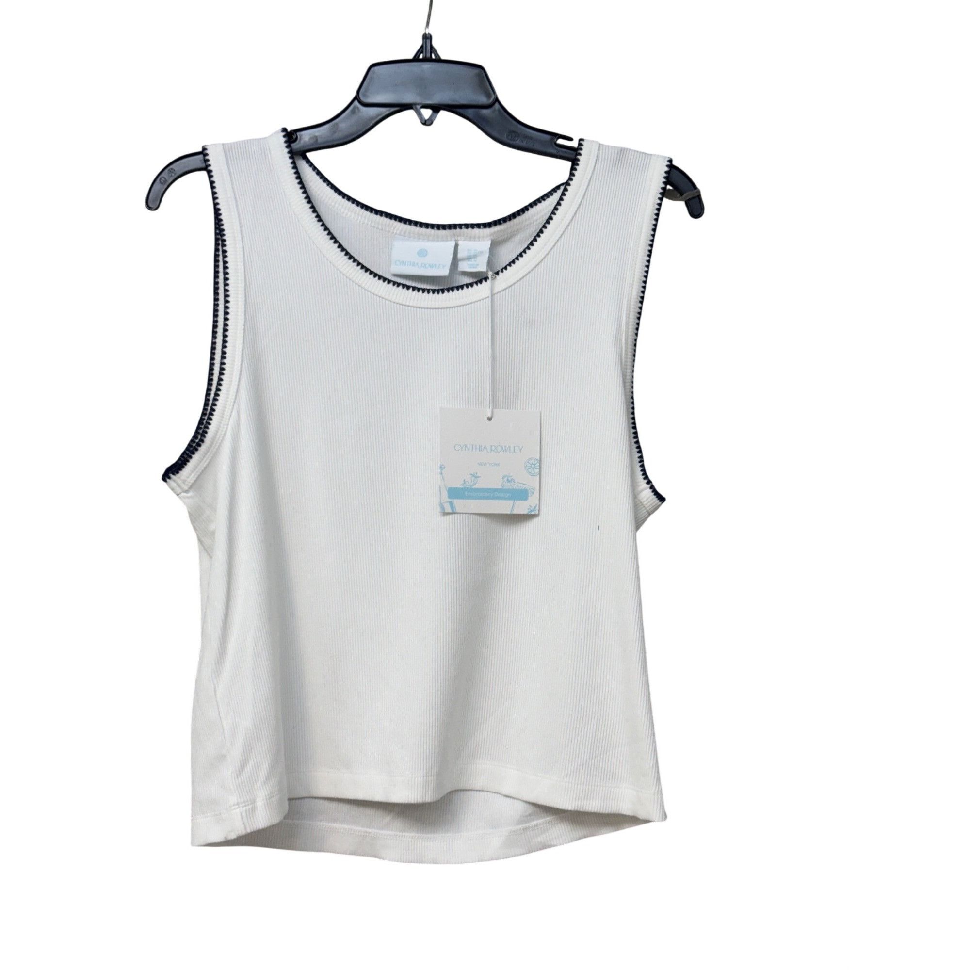 Cynthia Rowley Cynthia Rowley Sleeveless Ribbed Tank Top With Embridered N Size XL / US 12-14 / IT 48-50 - 1 Thumbnail