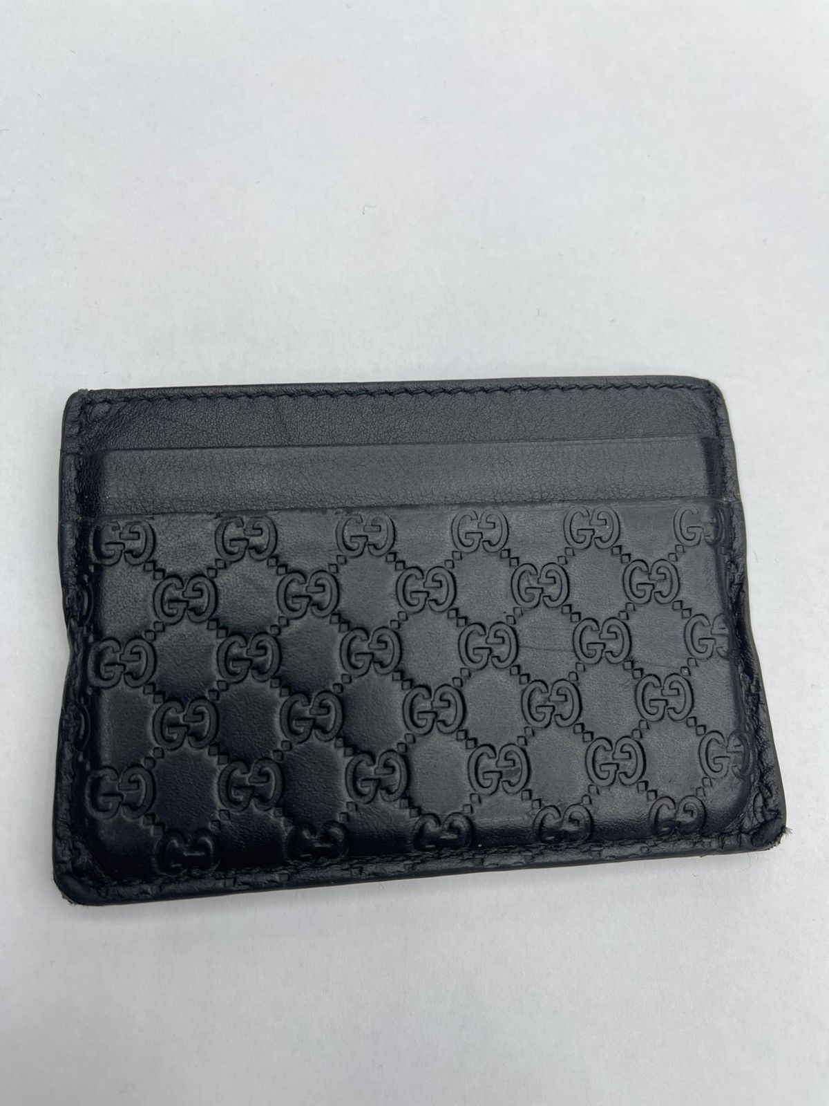 Gucci Gucci Micro Guccissima Black Card Holder Size ONE SIZE - 2 Thumbnail