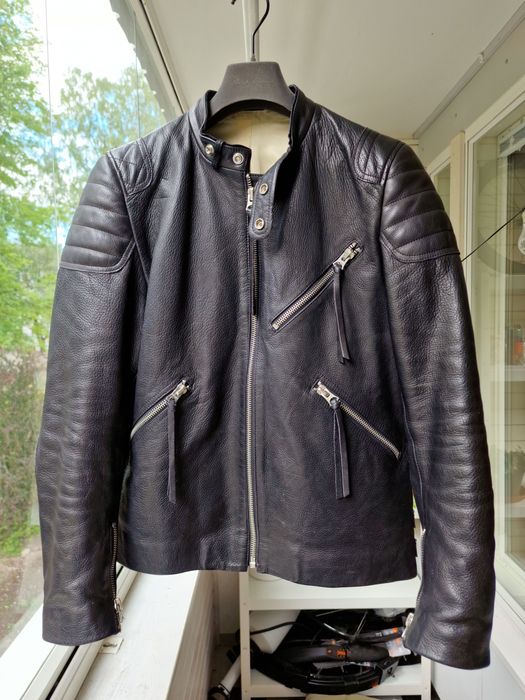 Acne oliver leather on sale jacket