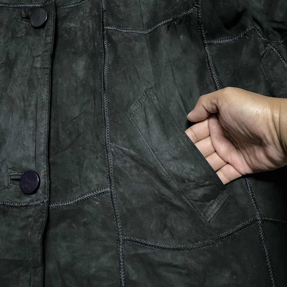 Leather Rare‼️🔥Original Lapin Leather Patchwork Rabbit Coat Jacket Size US M / EU 48-50 / 2 - 10 Thumbnail