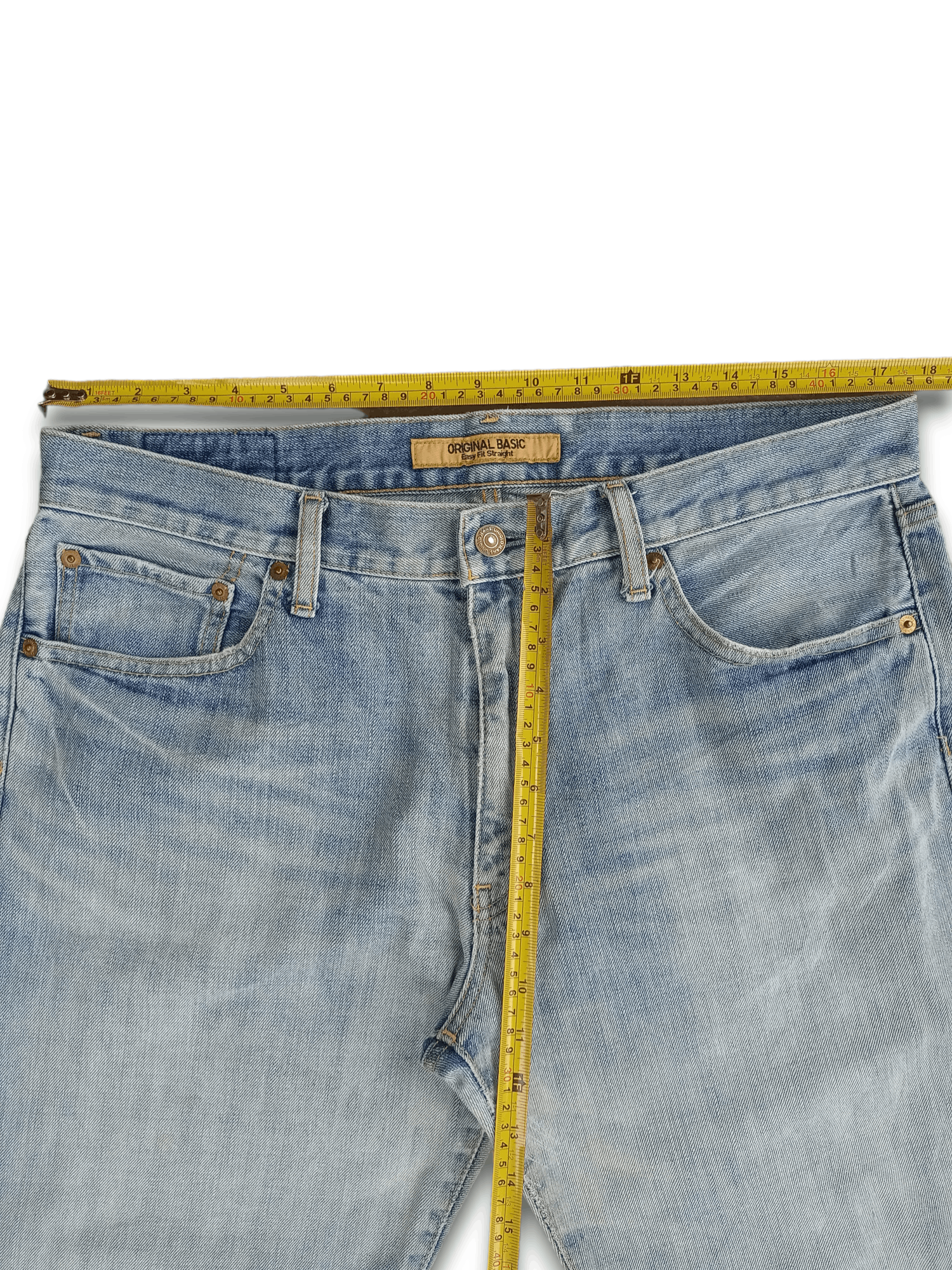 Japanese Brand × Uniqlo S003 Japanese Uniqlo Blue Wash Distressed Baggy Jeans Size US 35 - 9 Thumbnail