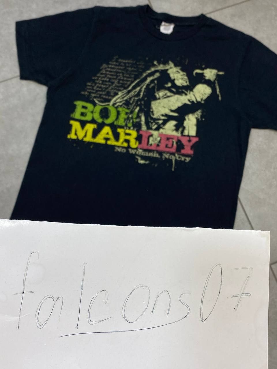Bob Marley Vintage Bob Marley 2007 No Woman No Cry Promo Print T-Shirt Size US M / EU 48-50 / 2 - 3 Thumbnail