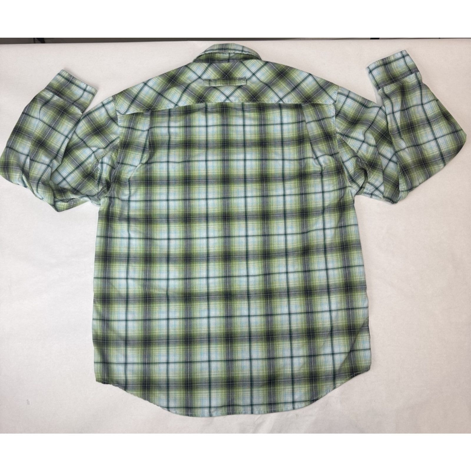 Duluth Trading Company Duluth Trading Conpany Plaid Button Shirt Green Blue Medium Size US M / EU 48-50 / 2 - 2 Thumbnail