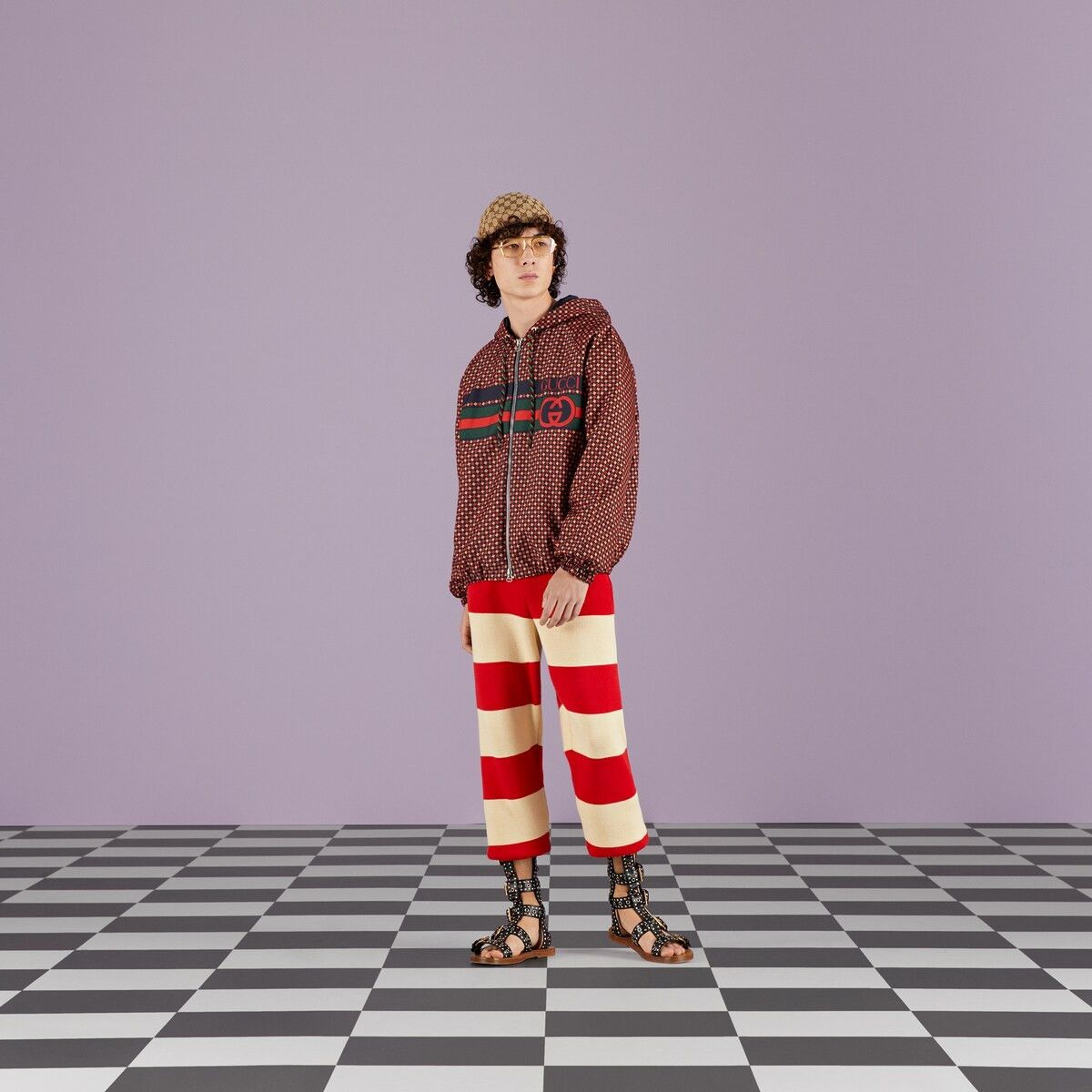 Gucci o1s1wg110125 Geometric Houndstooth Canvas Jacket Multicolor Size US M / EU 48-50 / 2 - 2 Thumbnail