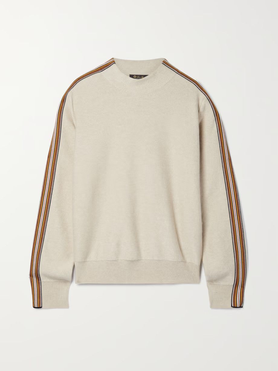 Loro Piana o1w1db10724 Suitcase Stripe Turtleneck Sweater in Ivory Size M / US 6-8 / IT 42-44 - 1 Thumbnail