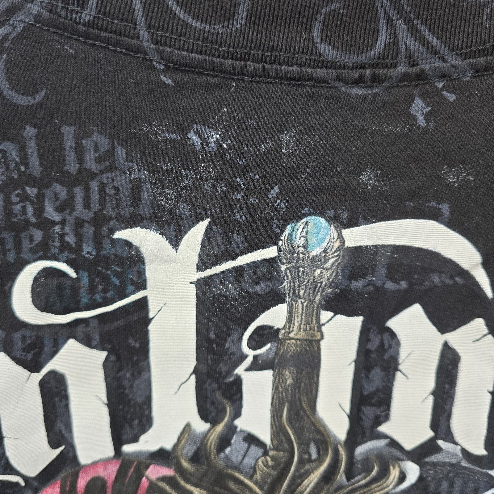 Other Vtg Untamed Dragon Cross Shirt XL Y2K Cyber Mall Goth AOP Size US XL / EU 56 / 4 - 7 Thumbnail