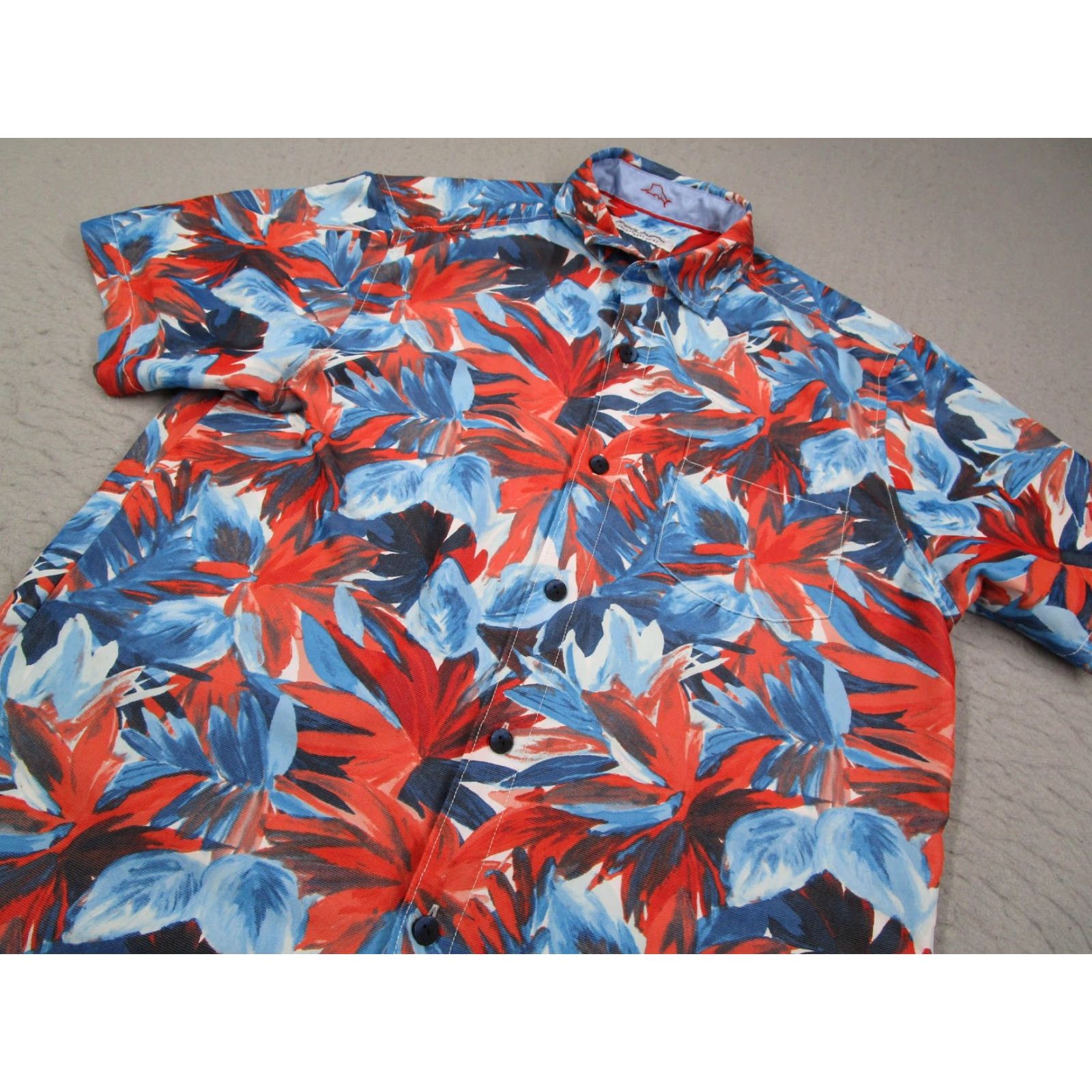 Tommy Bahama Tommy Bahama Coconut Point Shirt Mens M Island Zone Floral Button-Up Short Sleeve Multicolor Red Blue White Tropical Beach Hawaiian Size US M / EU 48-50 / 2 - 2 Thumbnail