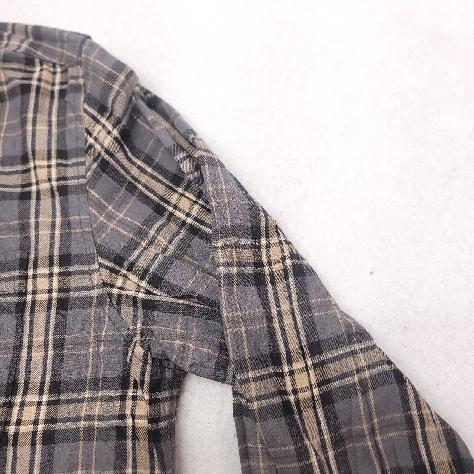 Saddlebred Saddlebred Tartan Flannel Shirt Mens Size Large L Gray Brown Size US L / EU 52-54 / 3 - 5 Thumbnail