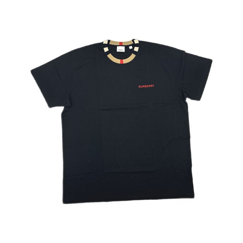 Burberry Burberry Black Short Sleeve Embroidered Logo T-Shirt-0079 Size US L / EU 52-54 / 3 - 1 Thumbnail
