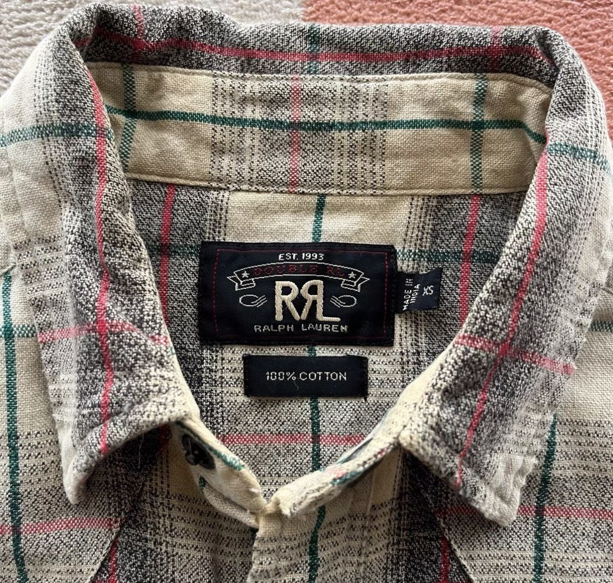 RRL Ralph Lauren RRL Ralph Lauren Double RL Plaid Western Shirt K22 Size US XS / EU 42 / 0 - 4 Thumbnail