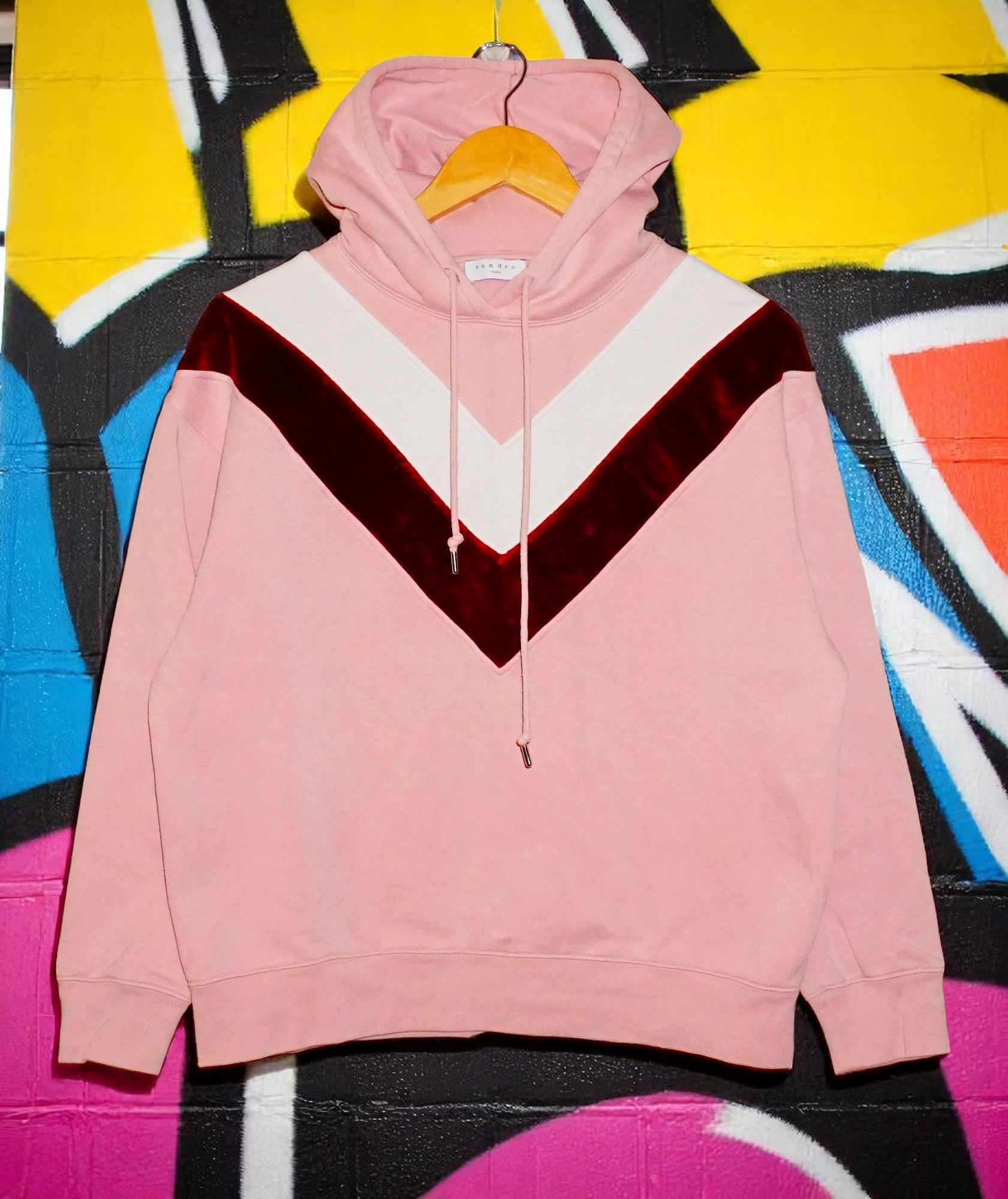 Sandro Sandro Pink Hoodie Sweatshirt Size US S / EU 44-46 / 1 - 1 Thumbnail