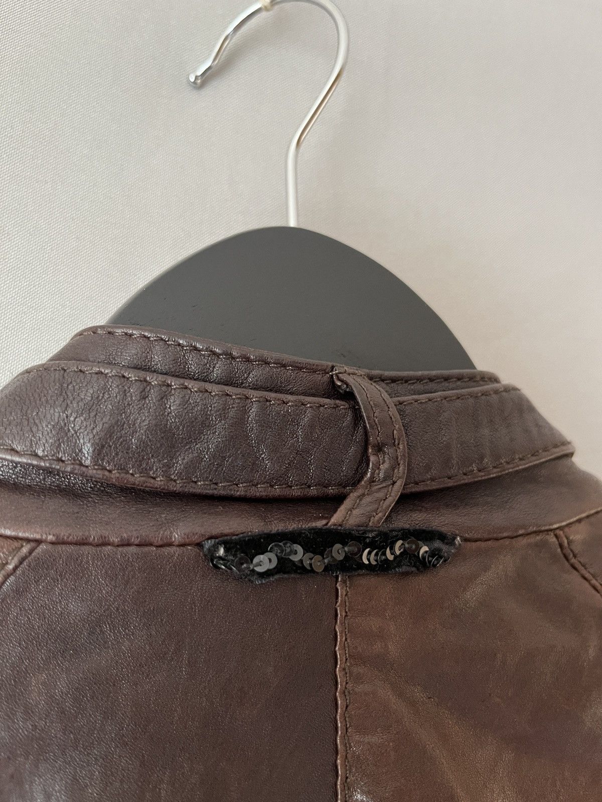 Hugo Boss Hugo Boss Real Leather Brown Bomber Jacket Detachable Pouch Size L / US 10 / IT 46 - 16 Thumbnail
